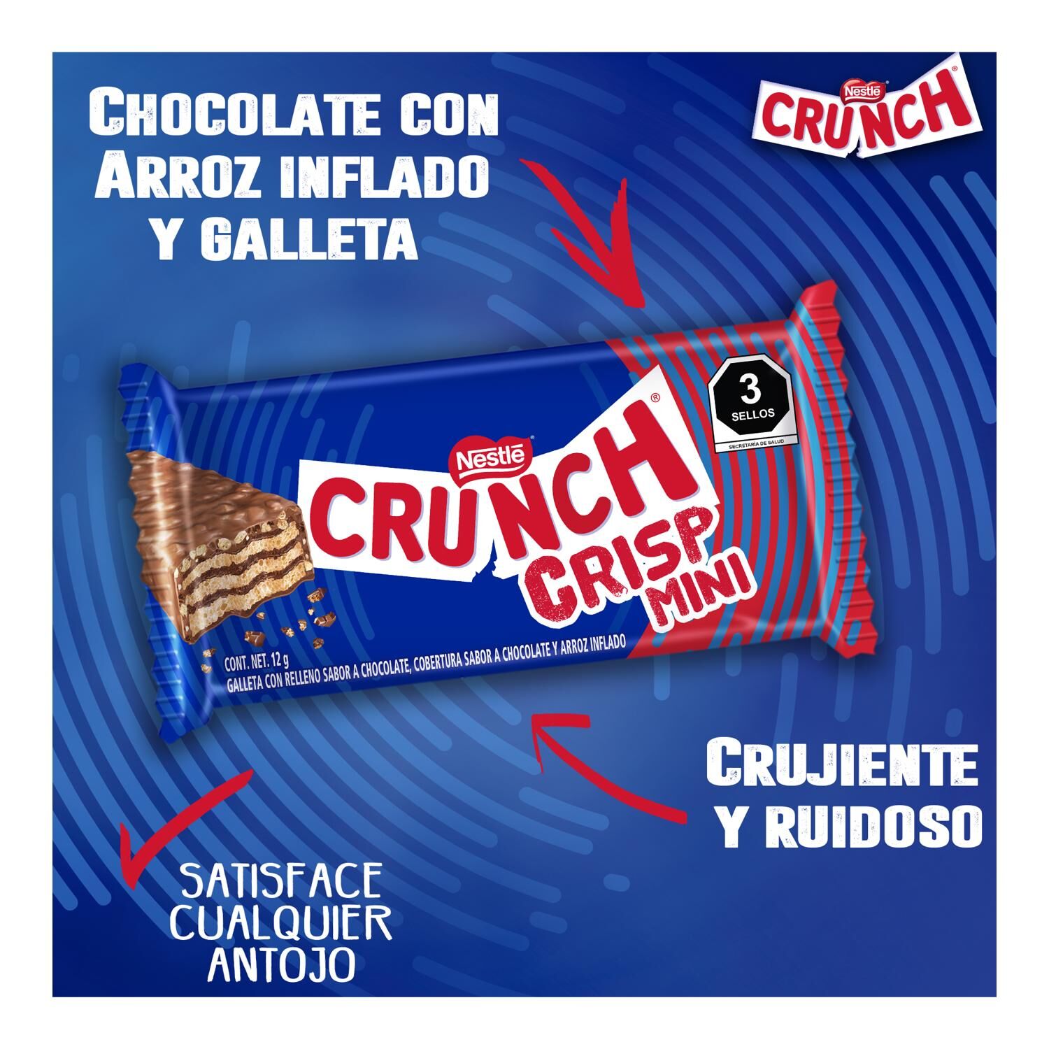 Bolsa De Chocolates Crunch Crisp Mini Nestle 9.0 Pza