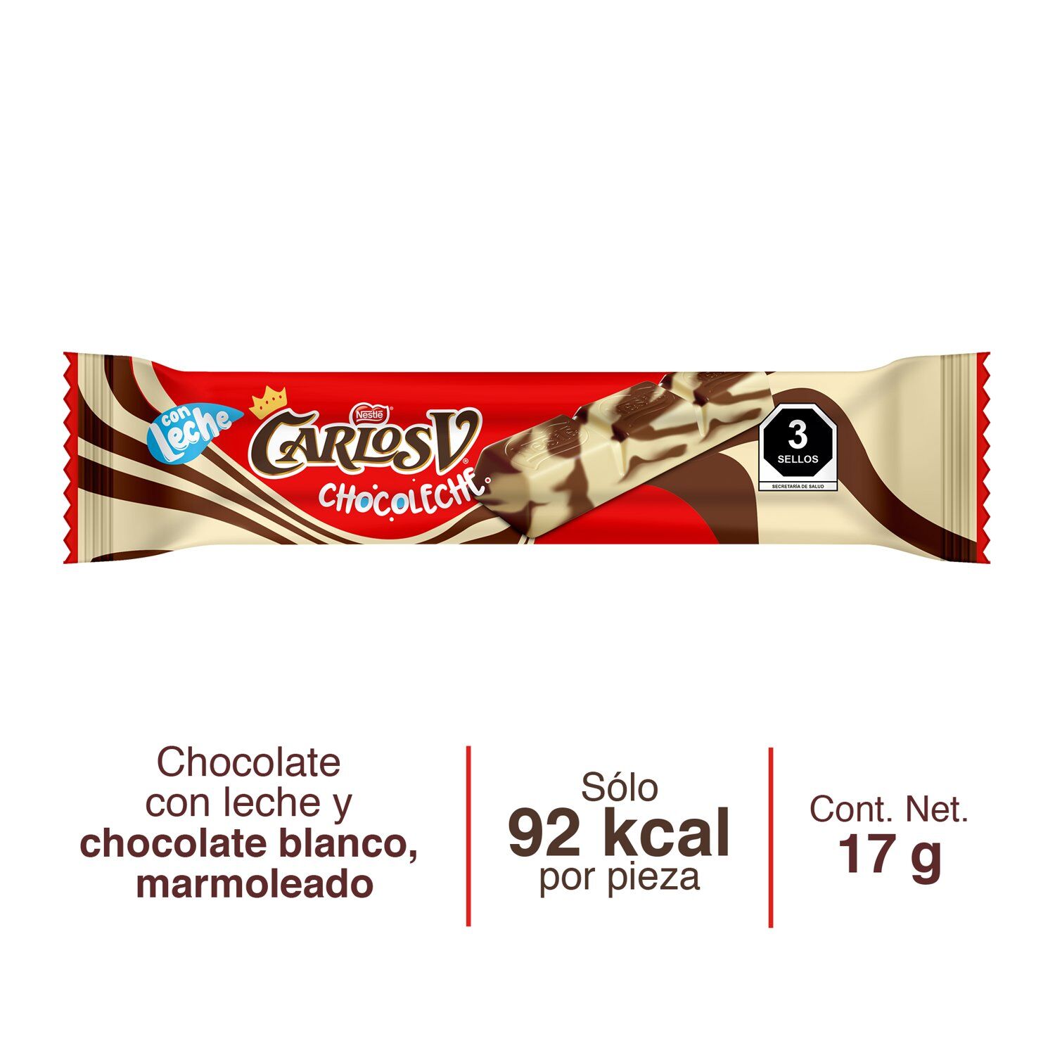 Choco Lacteo Carlos V 17.0 Gr
