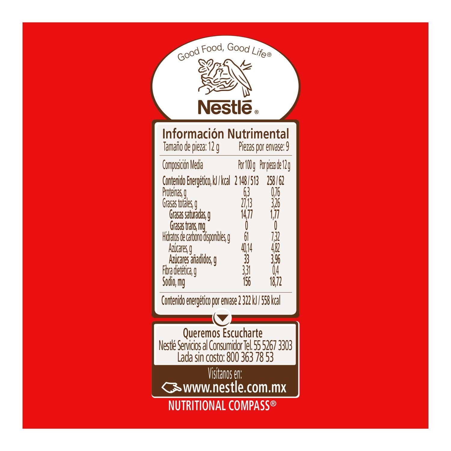 Bolsa De Choco Galleta Carlos V Nestle 9.0 Pza