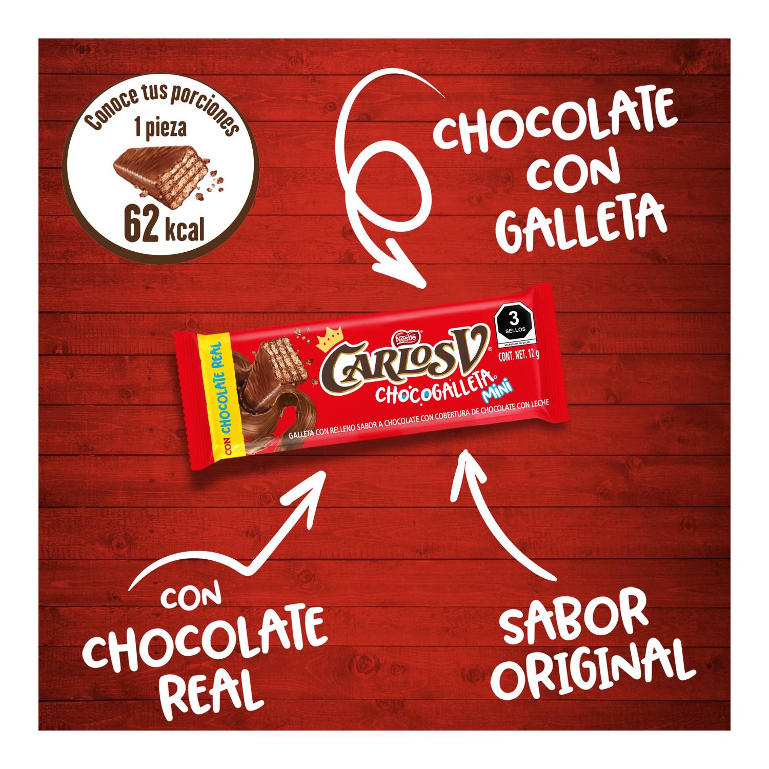 Bolsa De Choco Galleta Carlos V Nestle 9.0 Pza