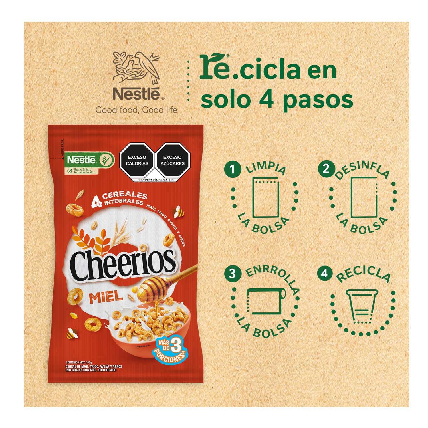 Cereal Cheerios Miel Nestle 100.0 Gr