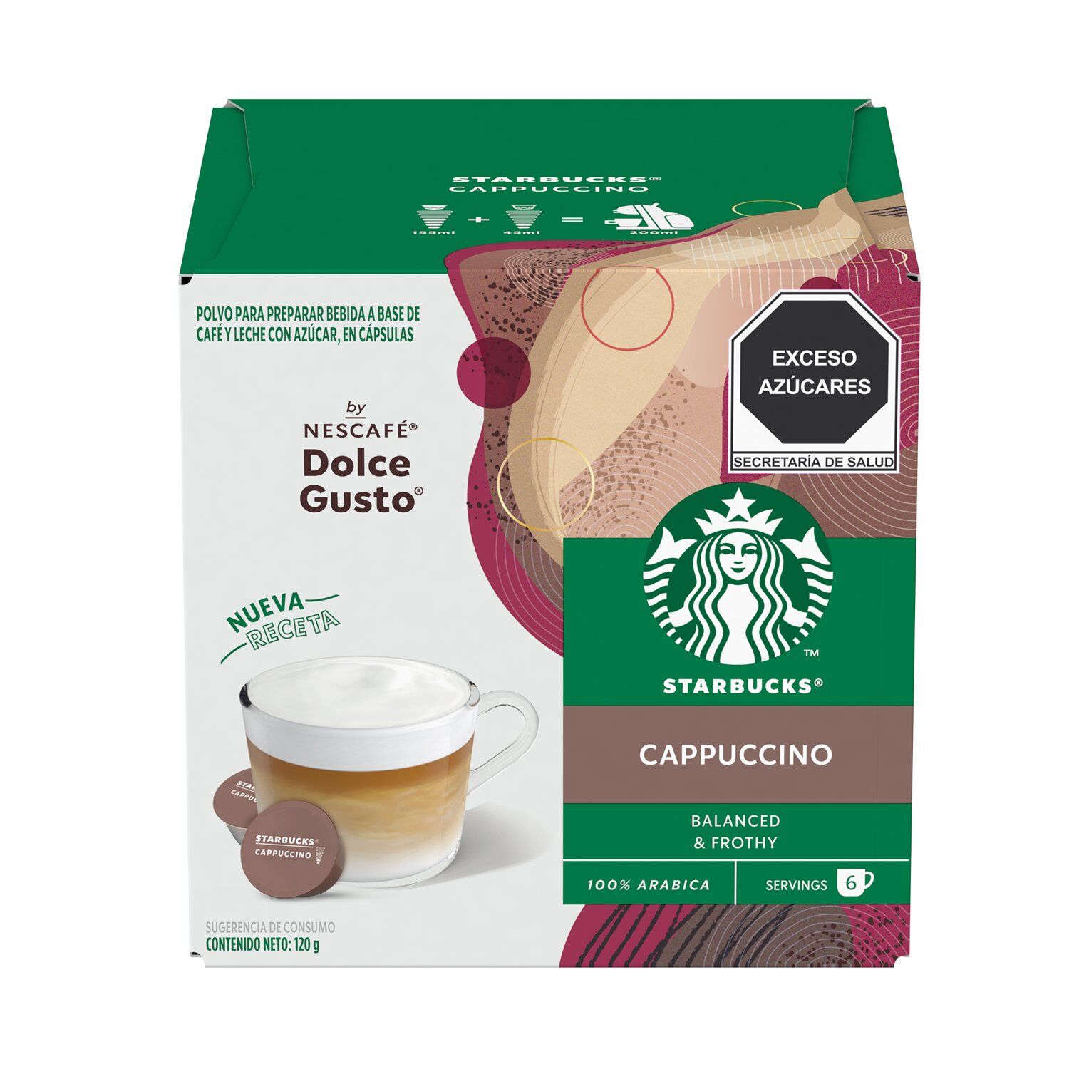 Cafe En Capsulas Capuccino Starbucks 12 0 Cap