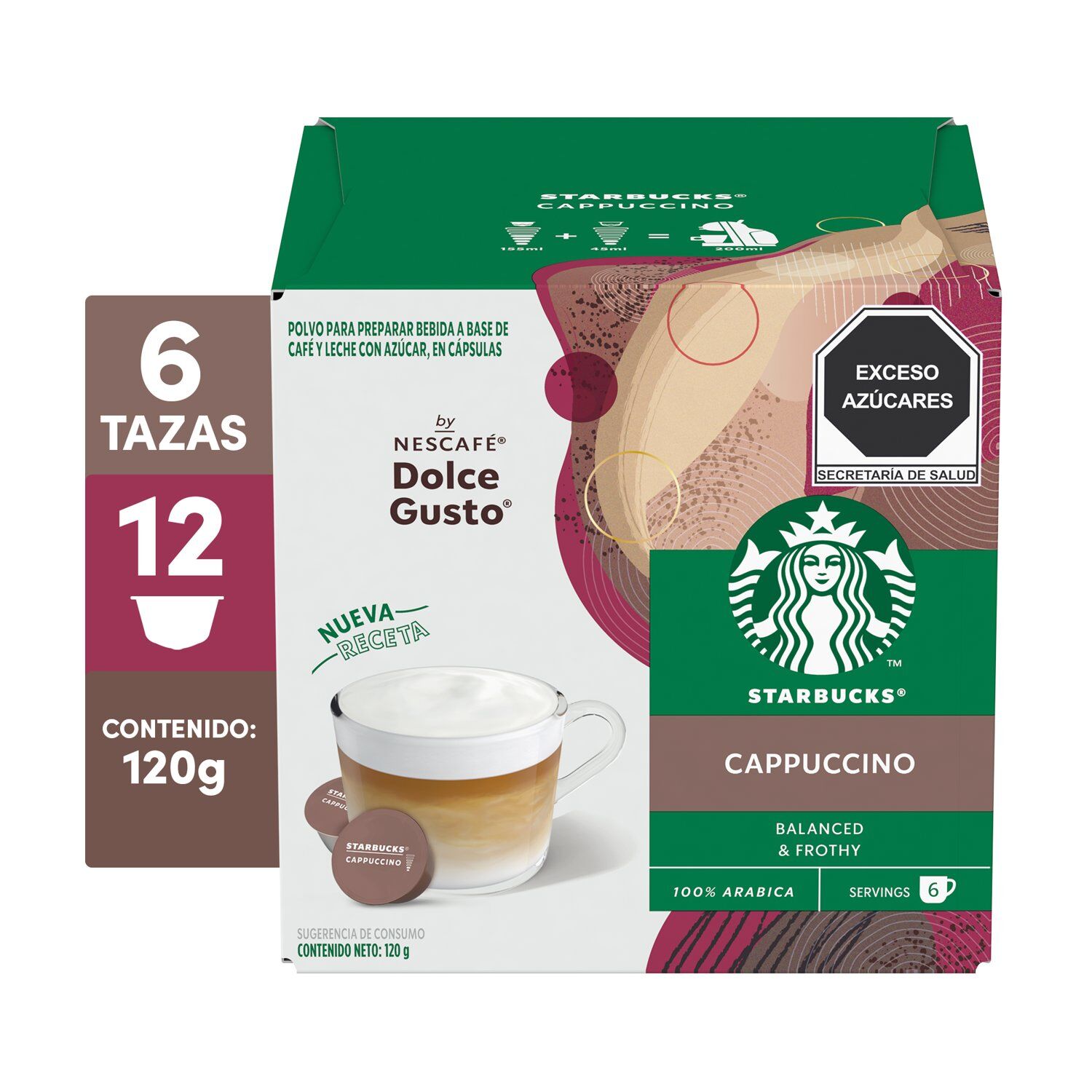 Cafe En Capsulas Capuccino Starbucks 12 0 Cap