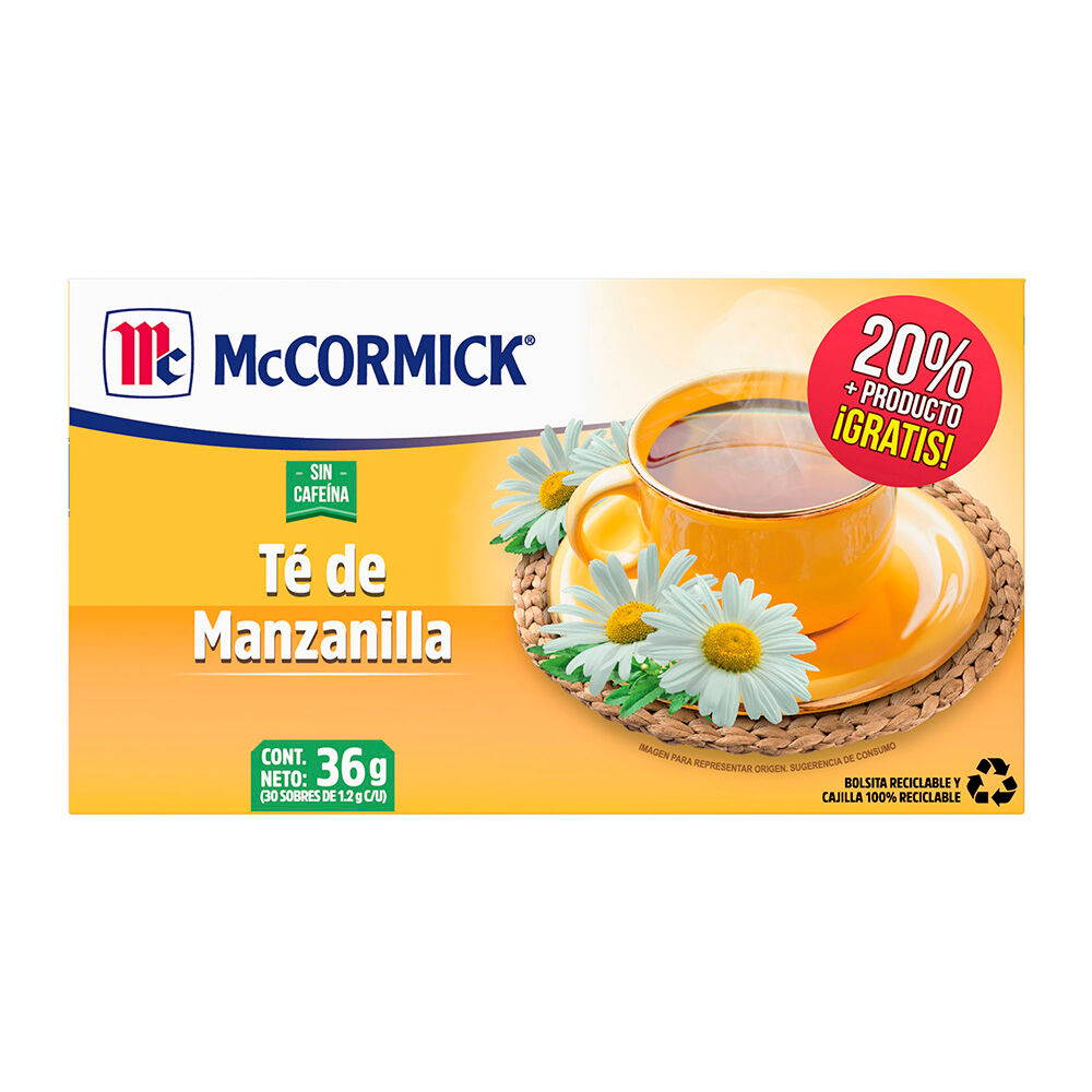 Té Mccormick Manzanilla 30 Sobres