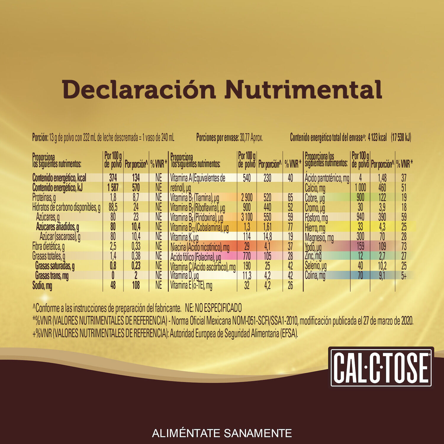 Chocolate Polvo Cal C Tose 400.0 Gr