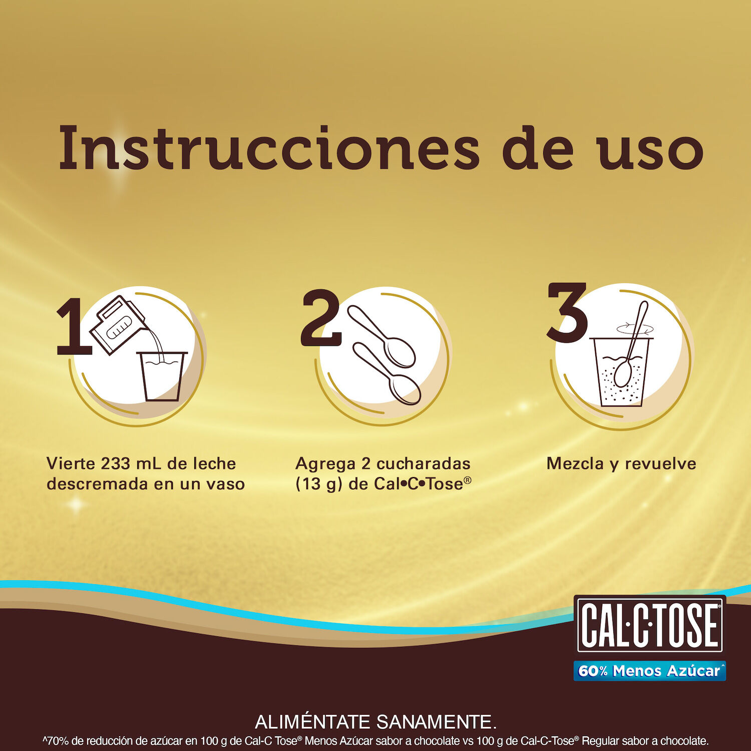 Chocolate Polvo 50% Menos Azucar Cal C Tose 280.0 Gr