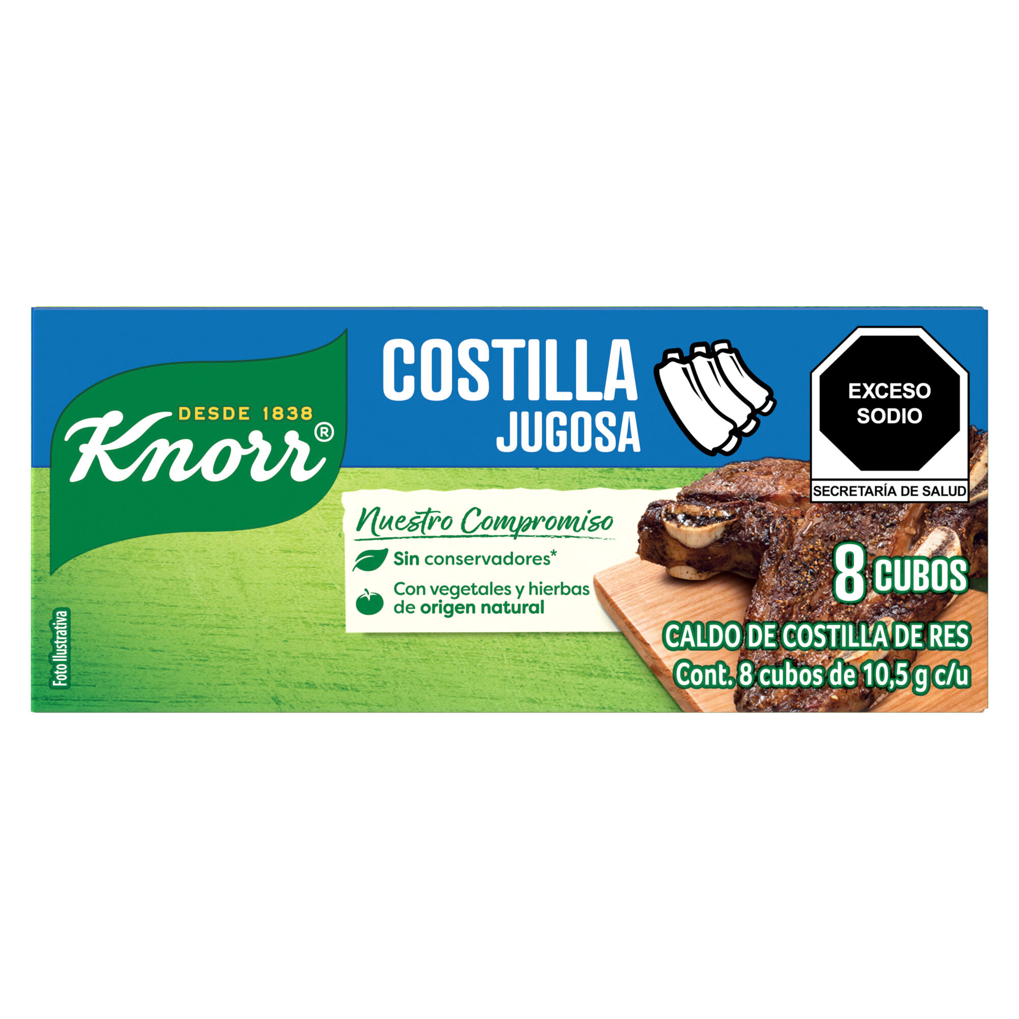 Caldo Costilla Jugosa Knorr 8.0 Pza