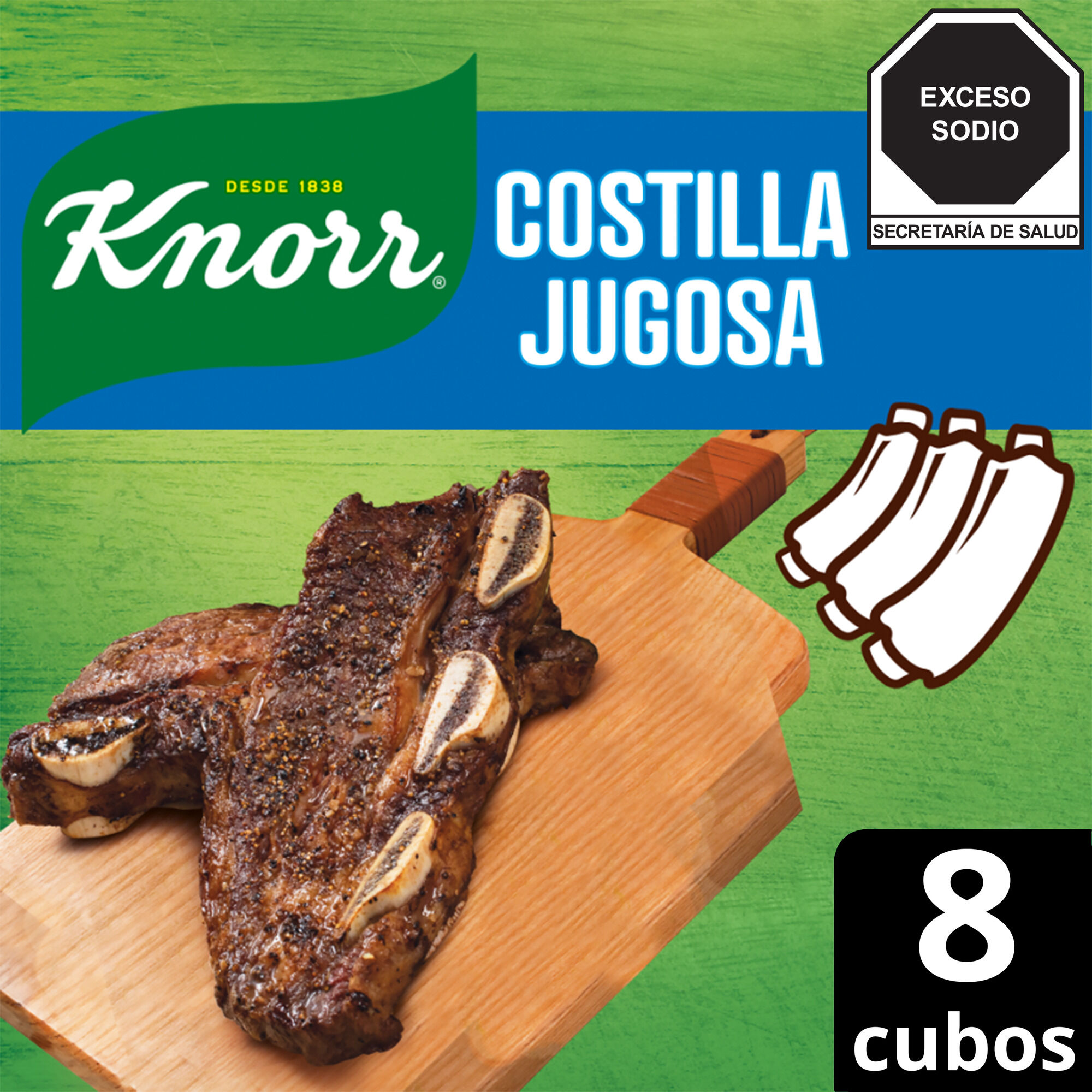 Caldo Costilla Jugosa Knorr 8.0 Pza