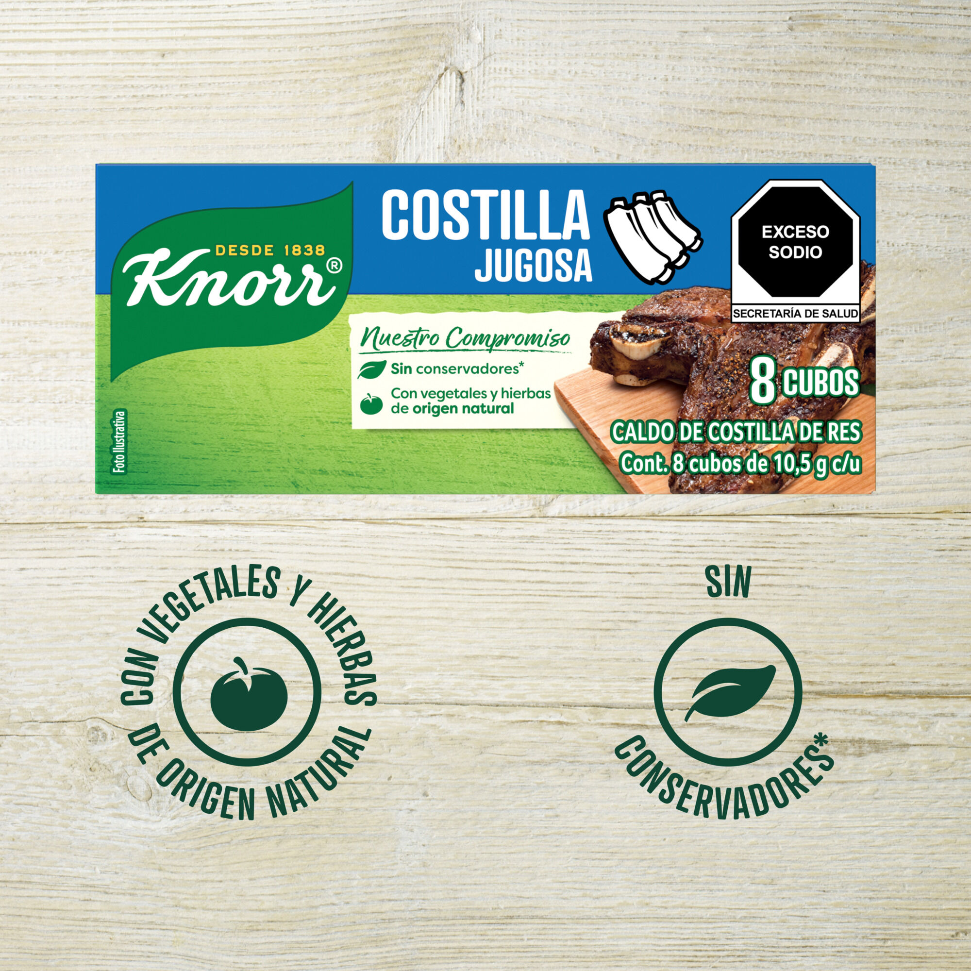 Caldo Costilla Jugosa Knorr 8.0 Pza