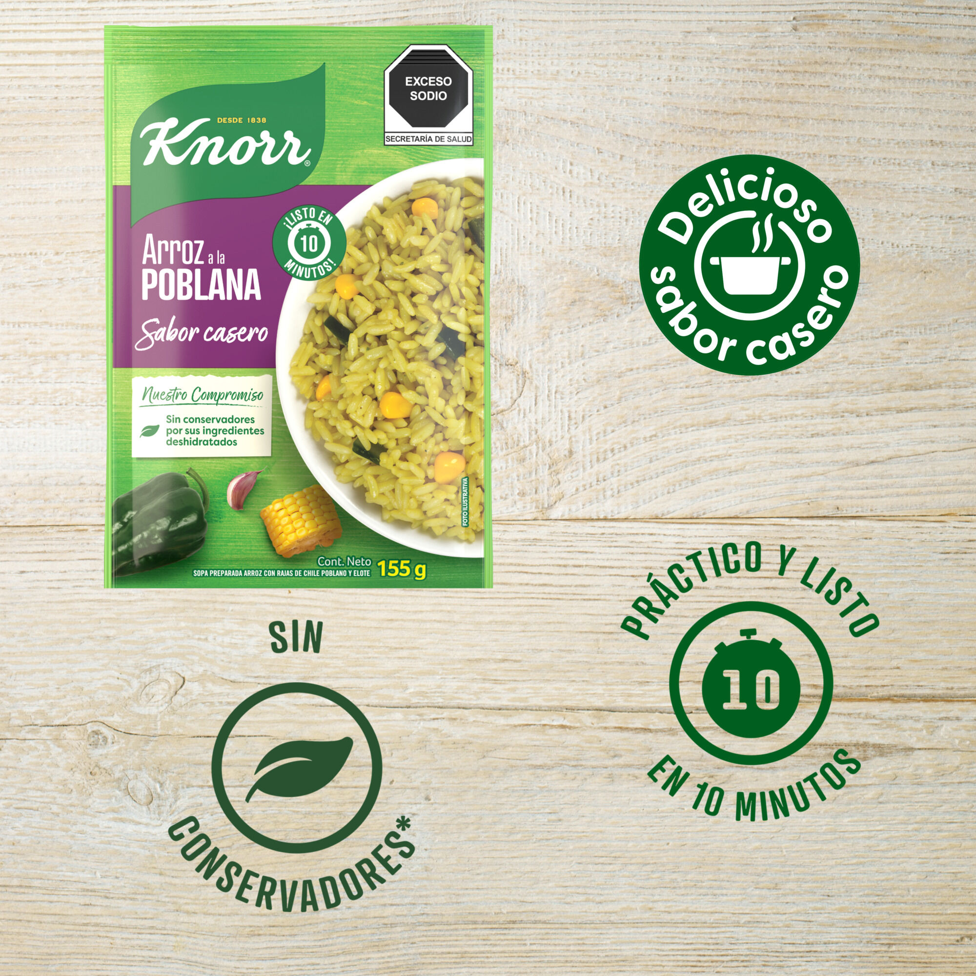 Arroz A La Poblana Knorr 160.0 Gr