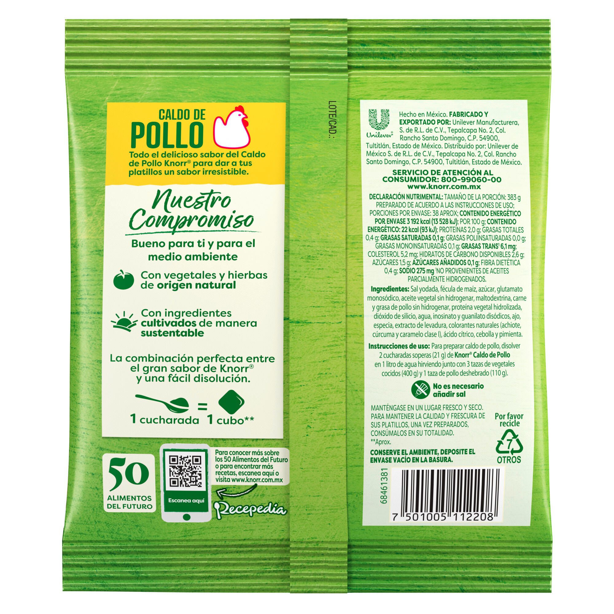 Caldo De Pollo Bolsa Knorr 168.0 Gr