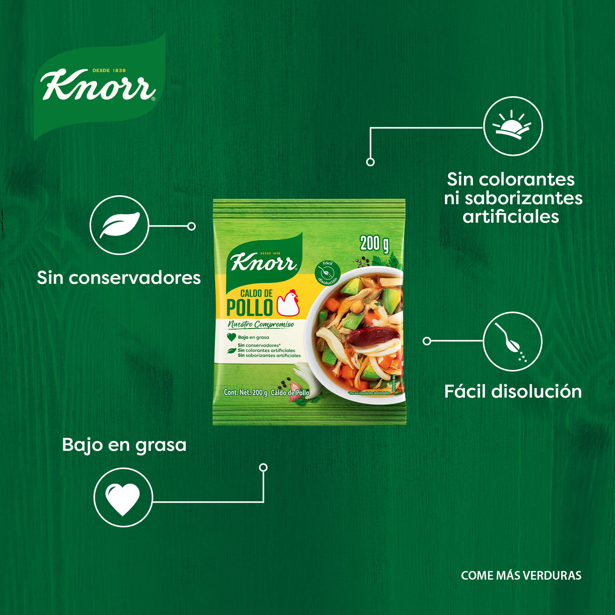 Caldo De Pollo Bolsa Knorr 168.0 Gr