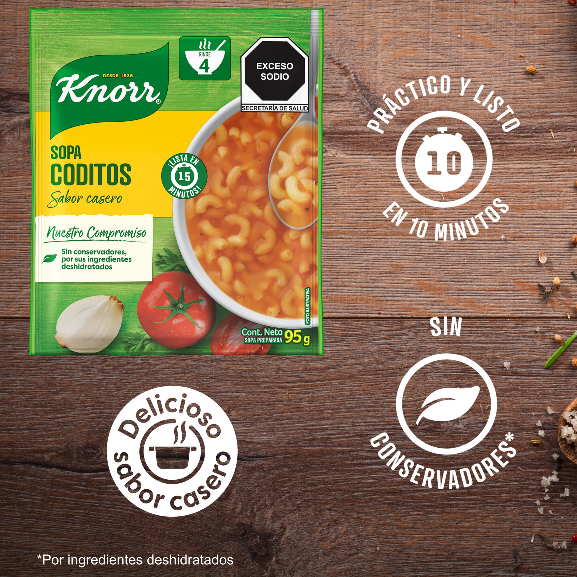 Sopa Coditos Knorr 95.0 Gr