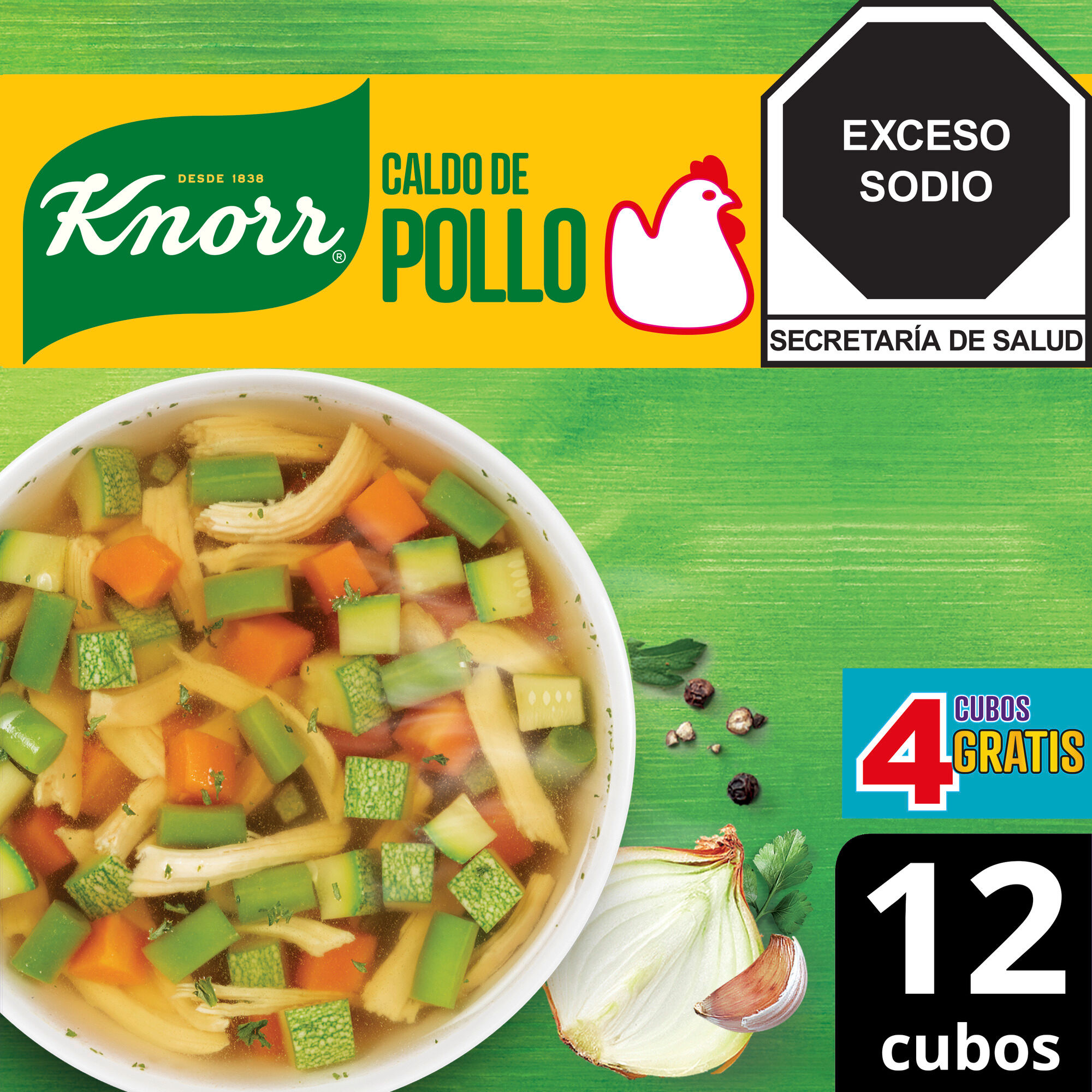 Caldo De Pollo +4 Cubos Gratis Knorr 12.0 Pza