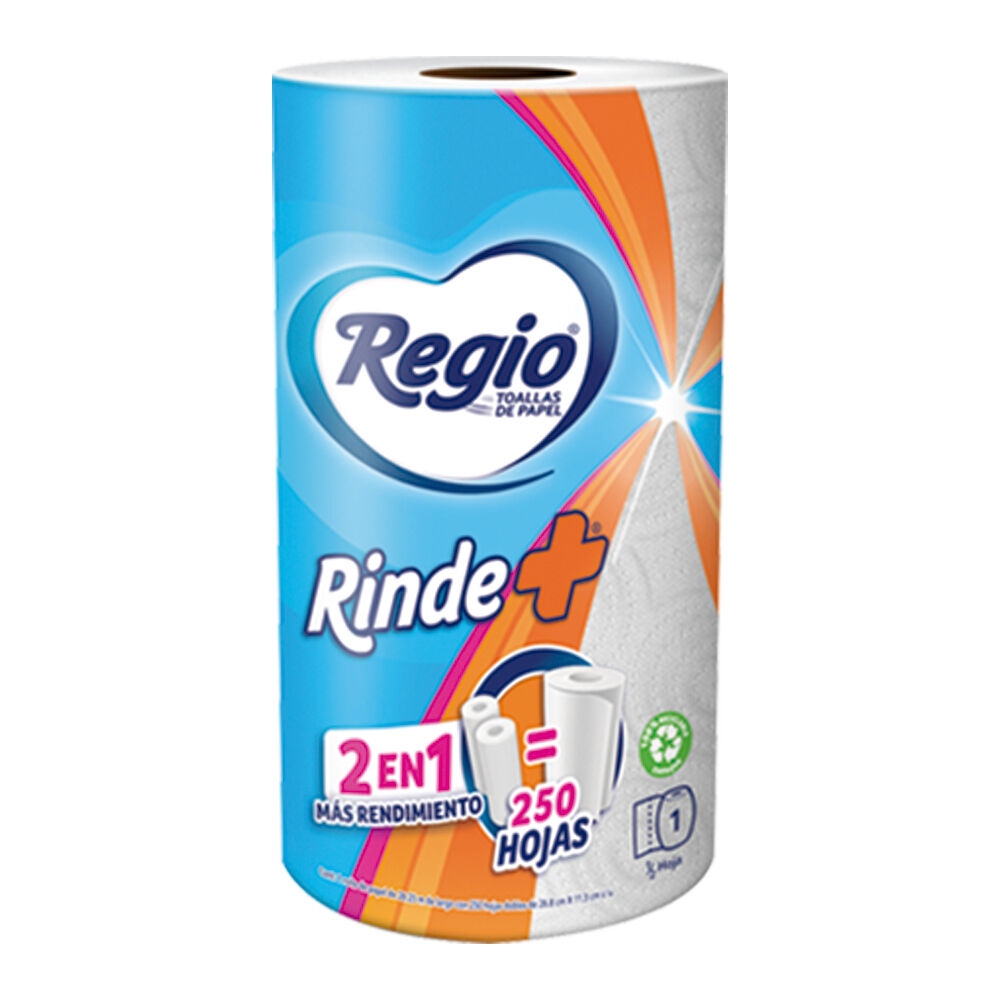 Toallas De Papel Rinde+ 250 Hd Regio 1.0 Pza