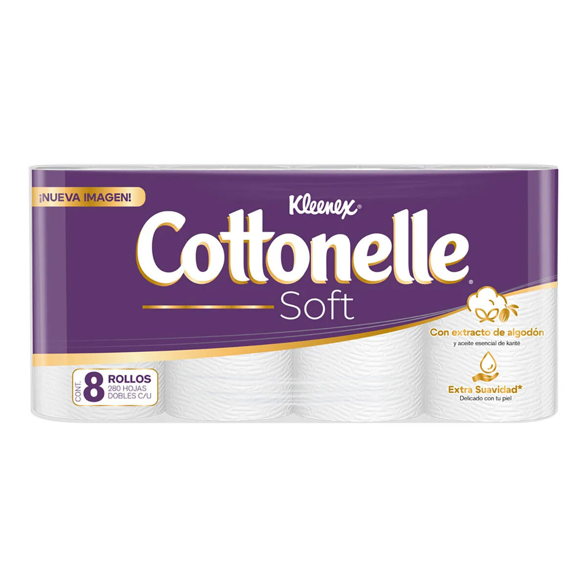 Papel Higienico Cotonelle Soft 8 Rollos Kleenex 1.0 Pza