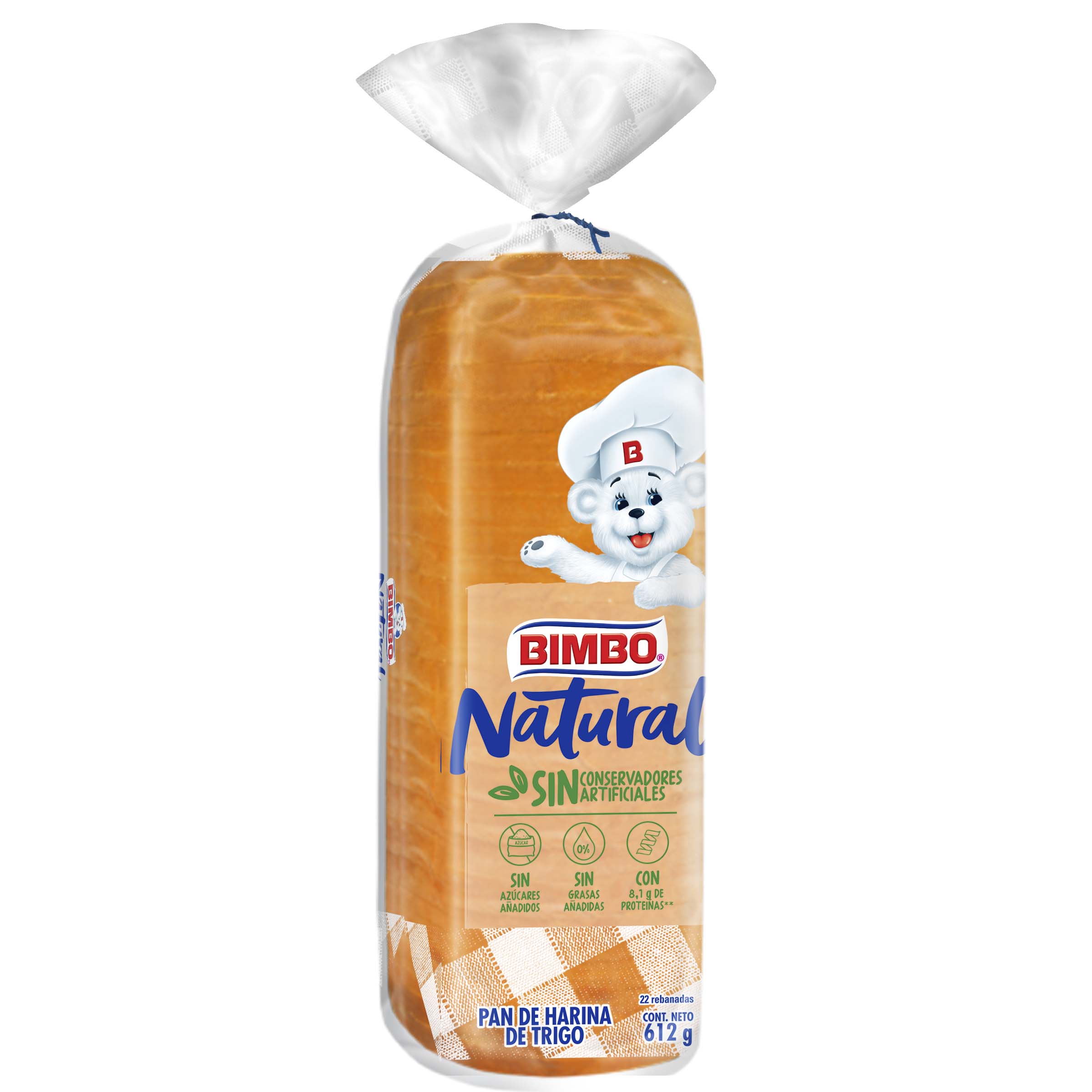 Pan Natural Bimbo 612 Gr