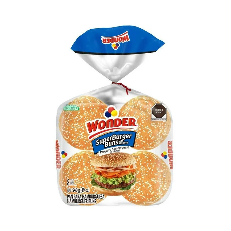 Super Bollos Con Ajonjoli Wonder 540.0 Gr