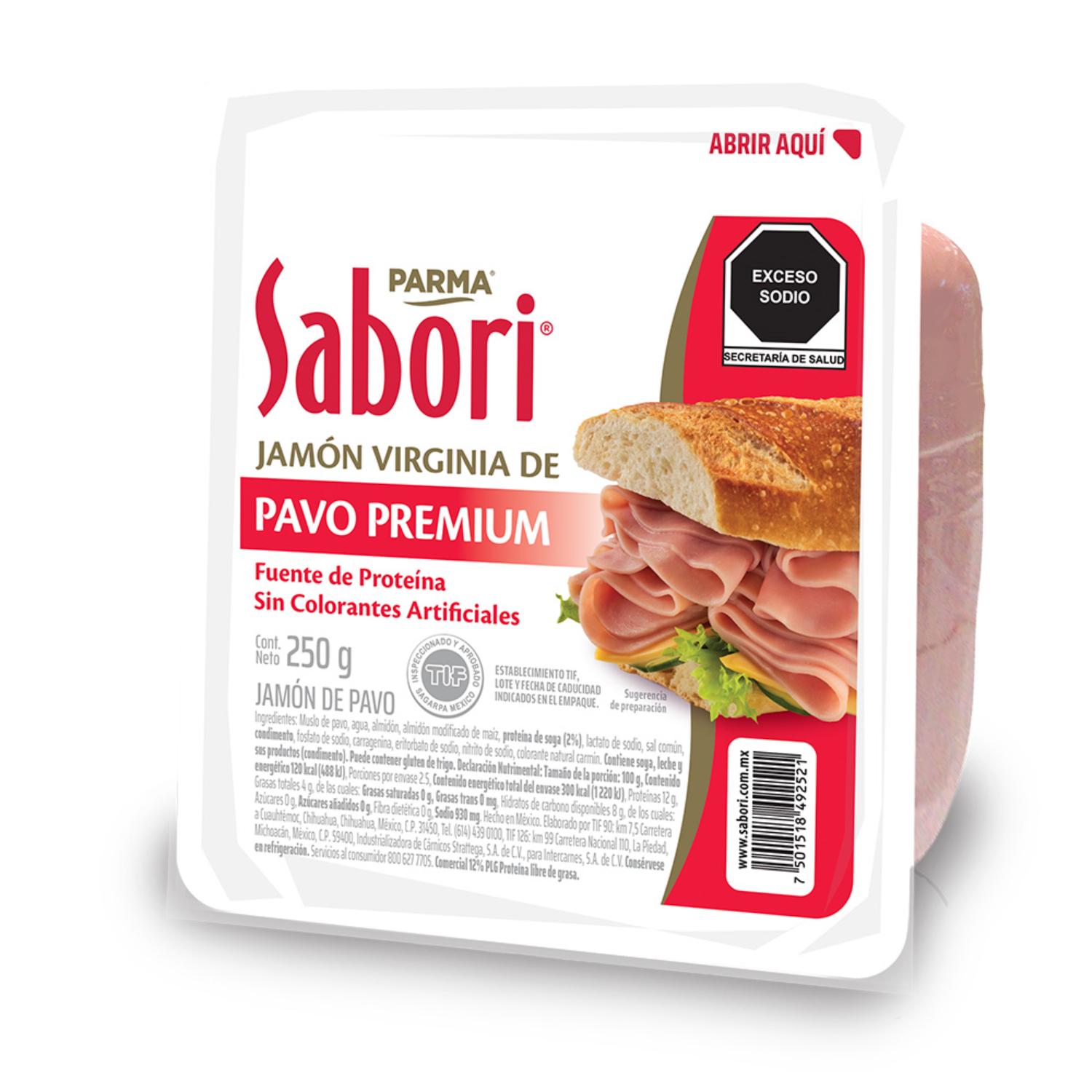 Jamon De Pavo Virginia Sabori 250.0 Gr