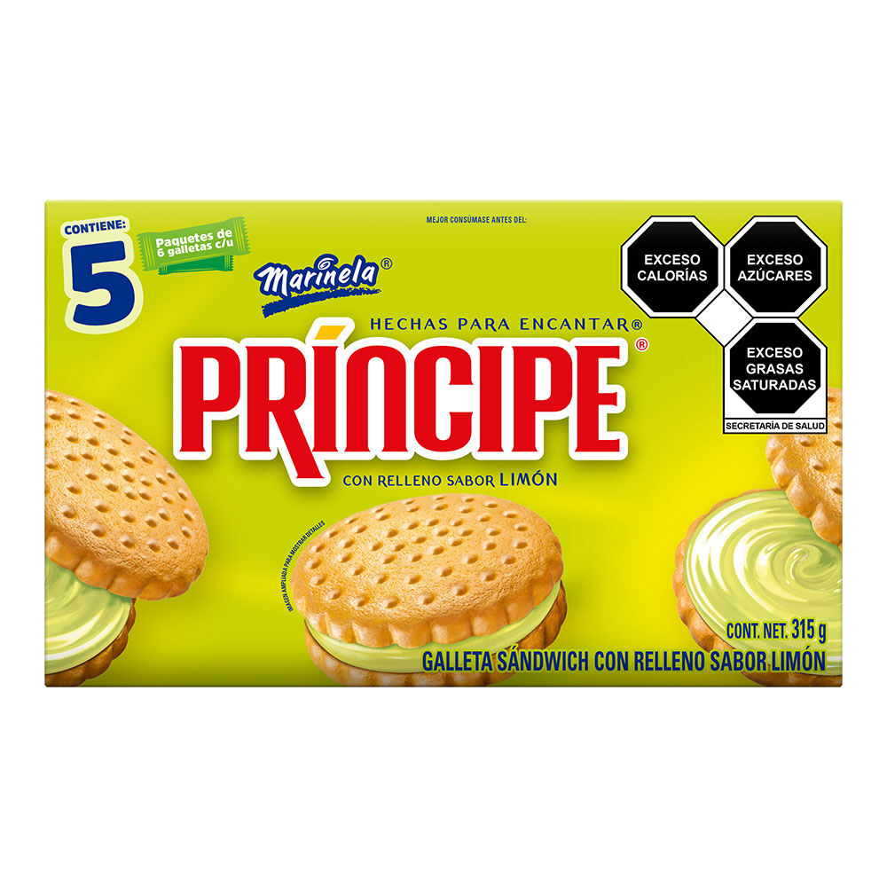 Galletas Principe Limon Marinela 315.0 Gr