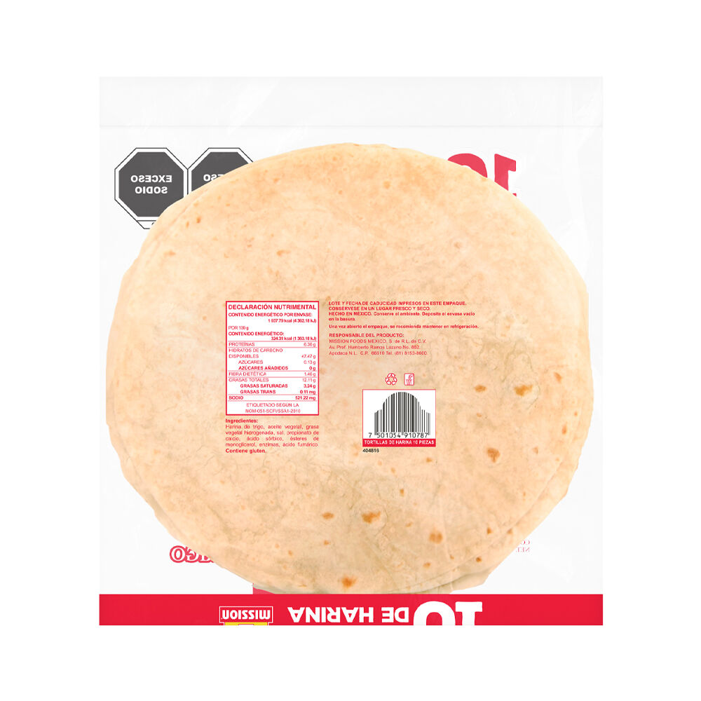 Ap Tortilla De Trigo Mission 10.0 Pza