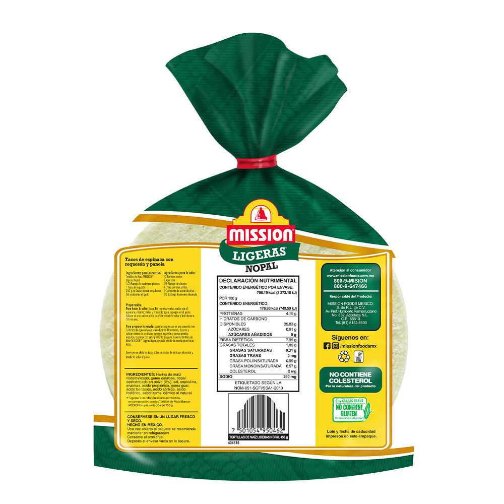 Tortillas De Nopal Mission 450.0 Gr