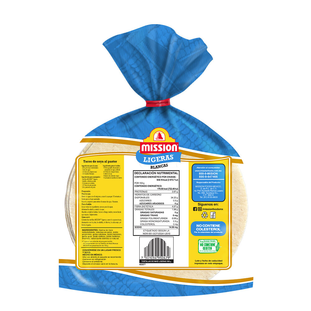 Tortillas Ligeras Mission 550.0 Gr