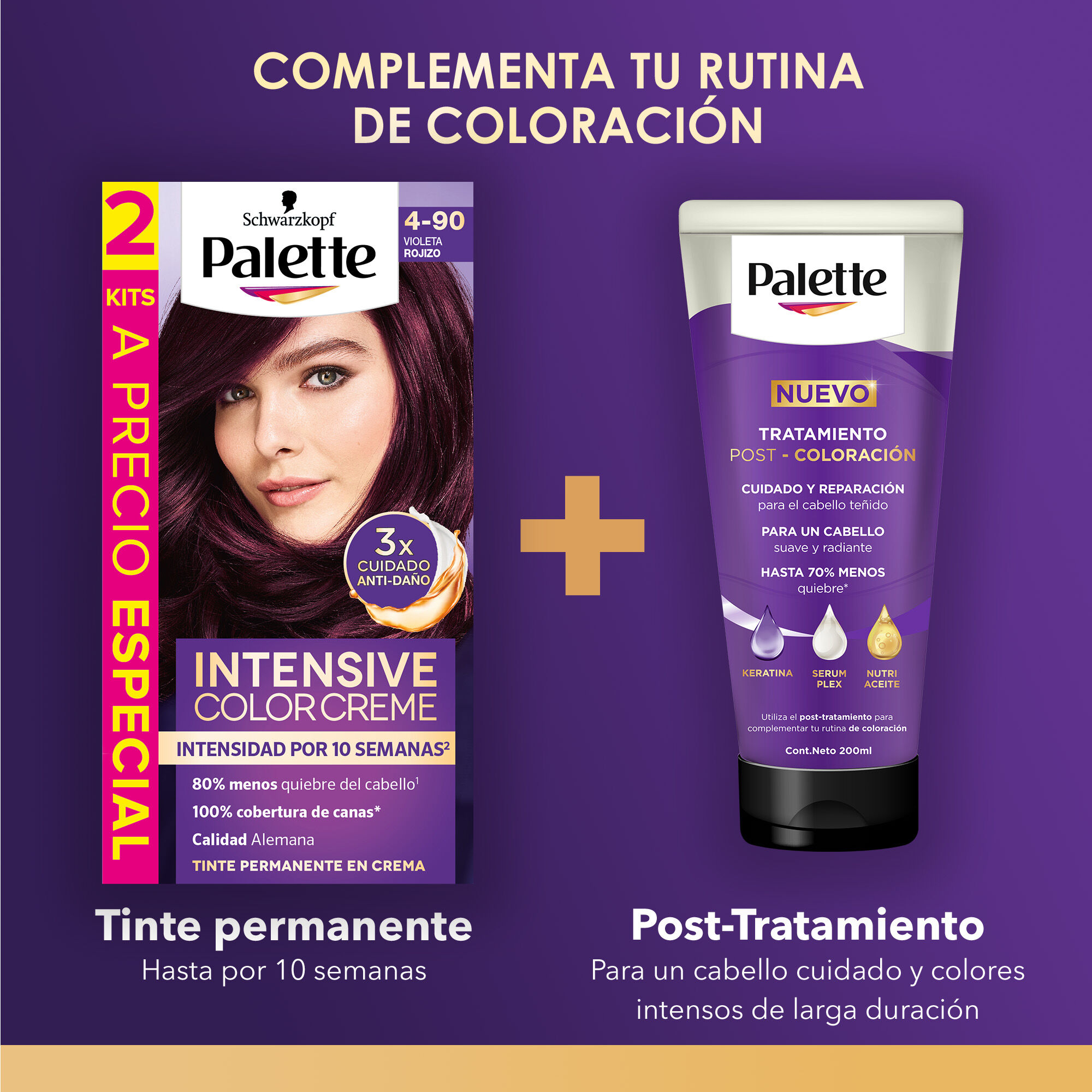 Tinte Cabello Borgoña #4 89 Palette 1.0 Pza