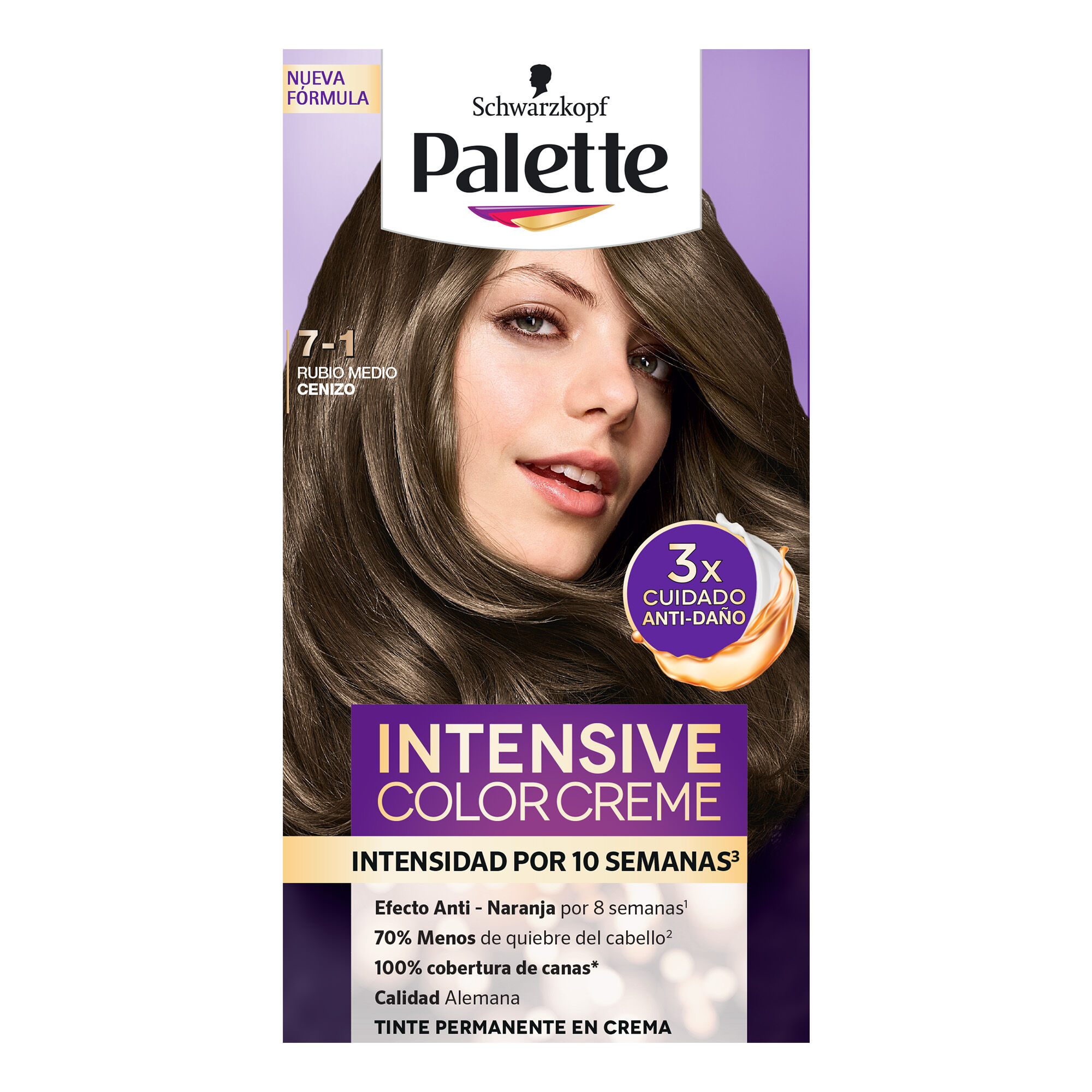 Tinte Cabello Rubio Medio #7 1 Palette 1.0 Pza