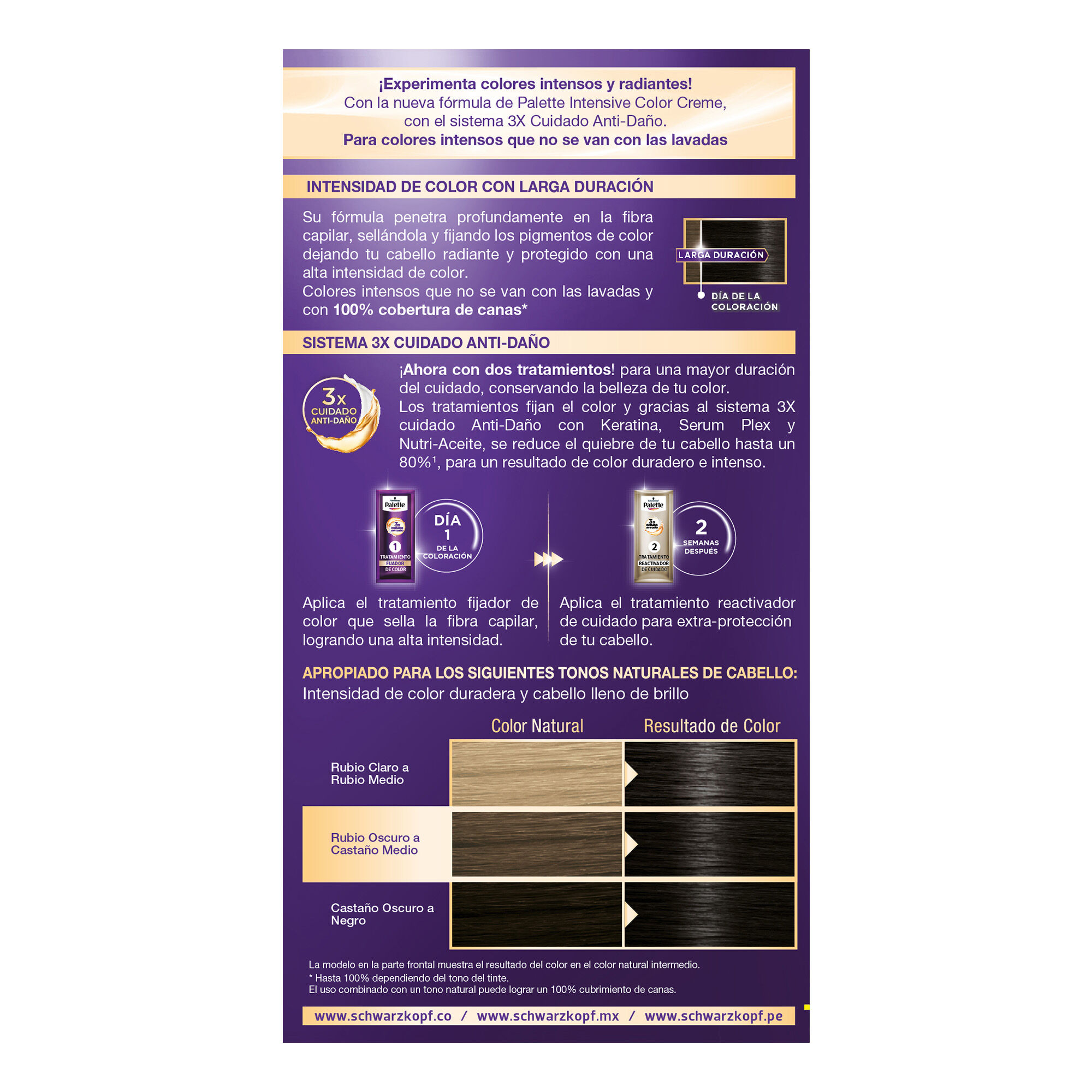 Tinte Cabello Negro #1 0 Palette 1.0 Pza