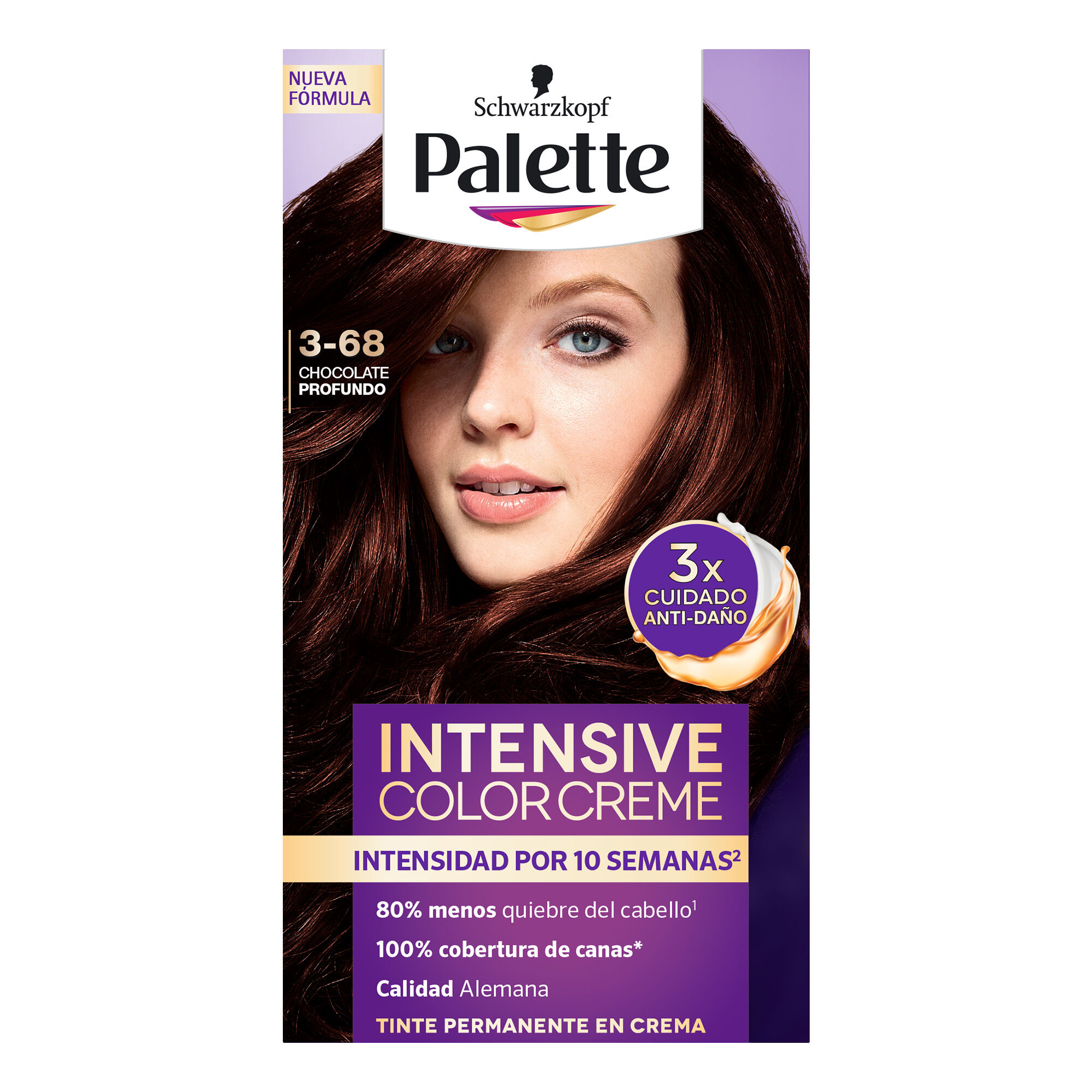 Tinte Cabello Chocolate Profundo #3 68 Palette 1.0 Pza
