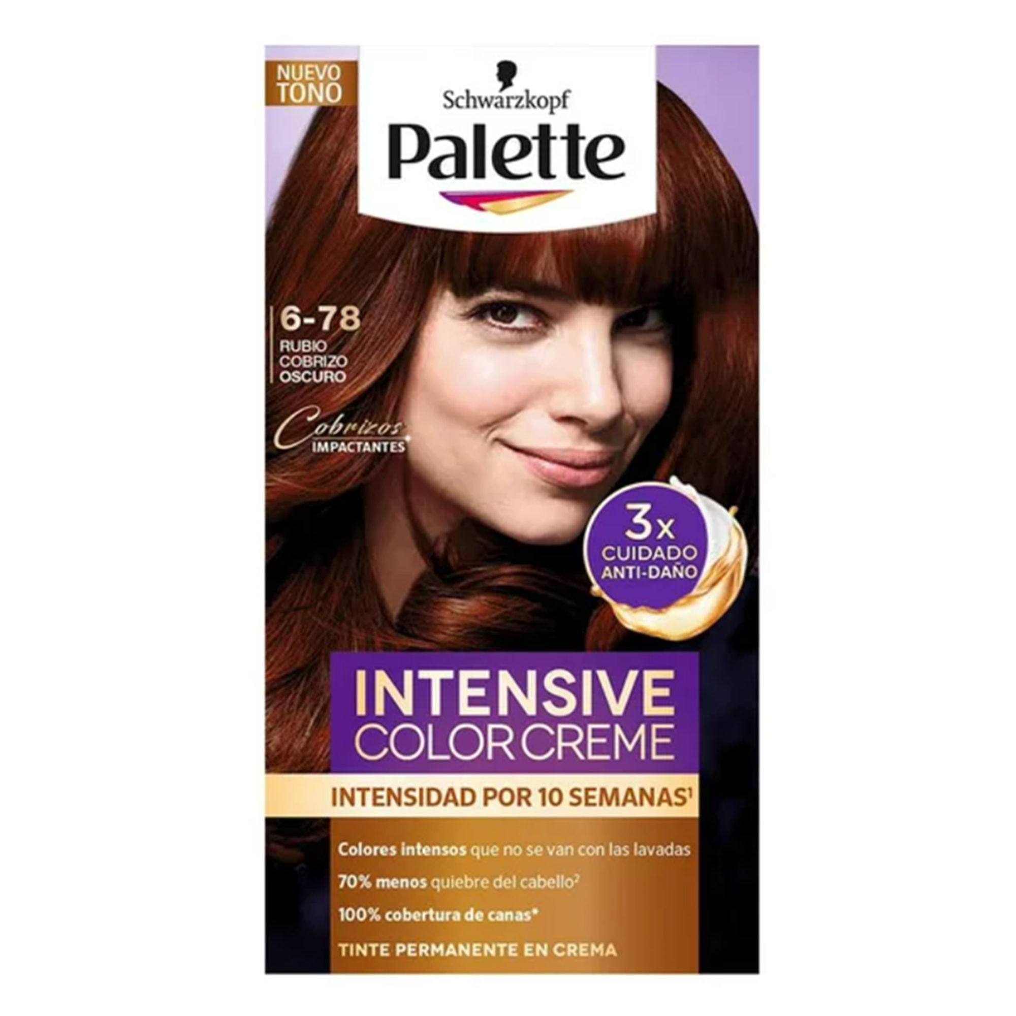 Tinte Cabello Rubio Cobrizo Oscuro Palette 1.0 Pza