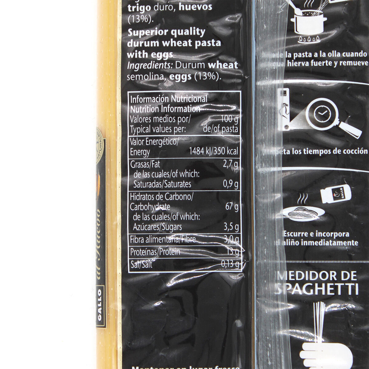 Pasta Spaghetini Huevo Gallo 450.0 Gr