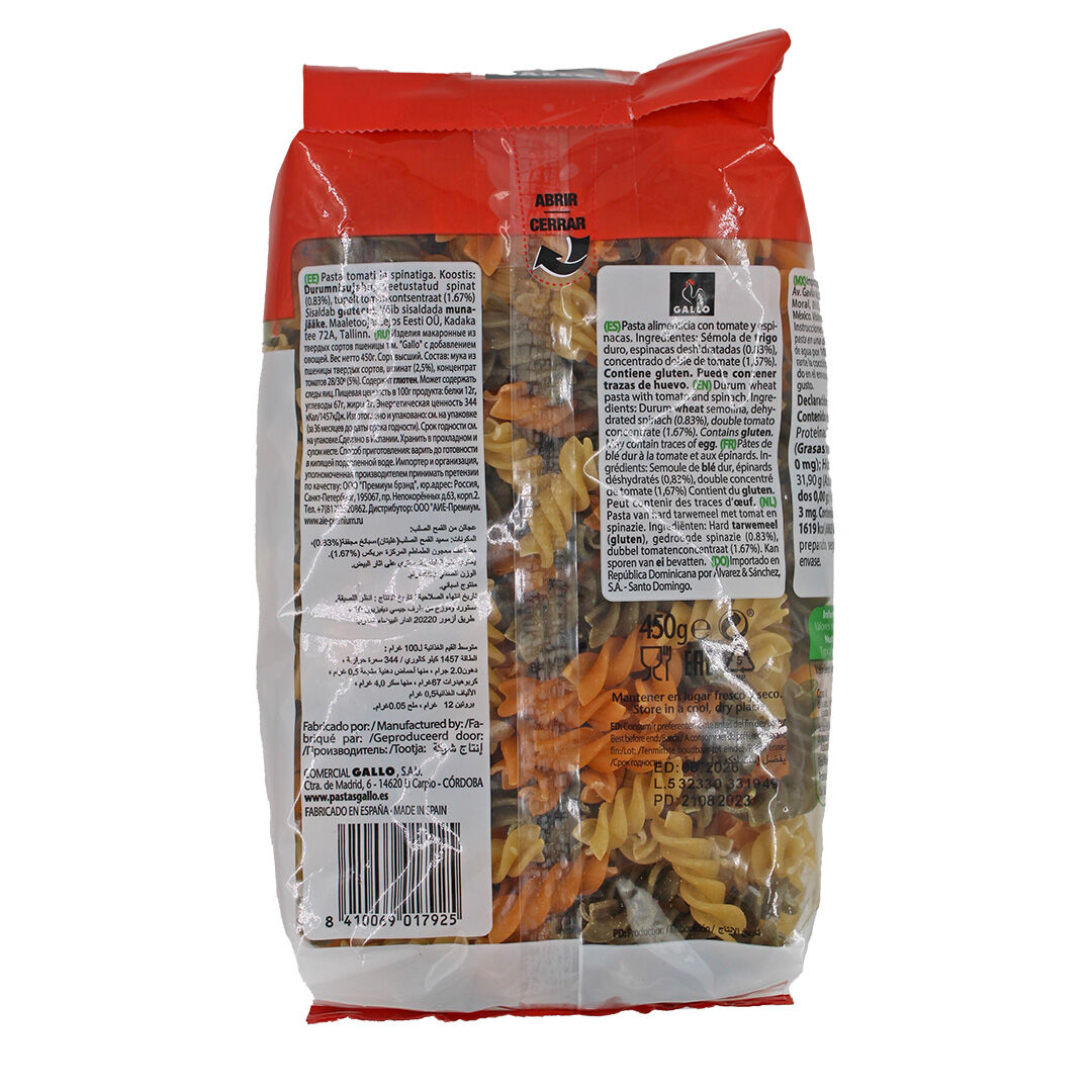 Gallo Helices Vegetales Gallo 450.0 Gr