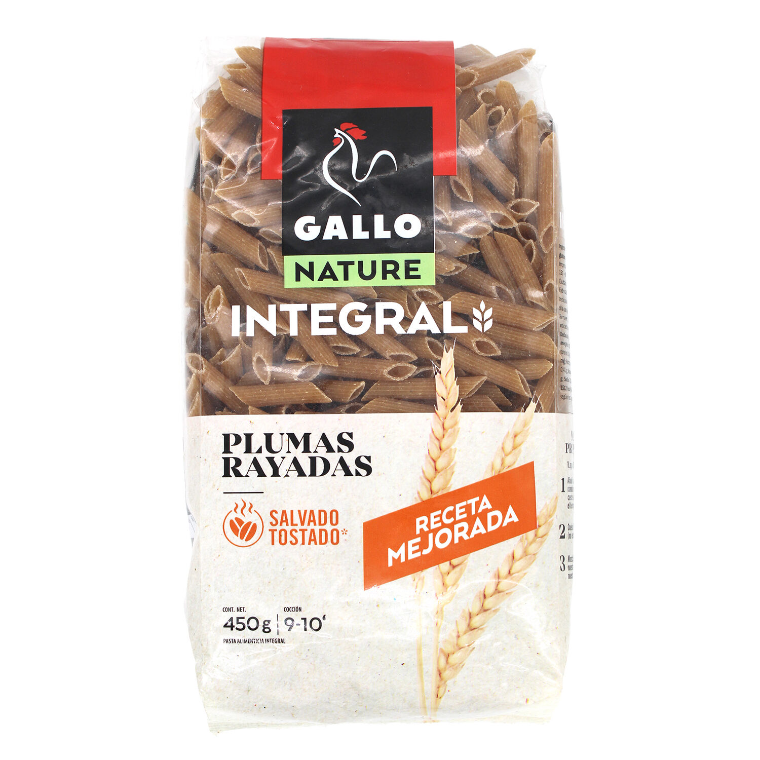 Pasta Plumas Integral Gallo 450.0 Gr