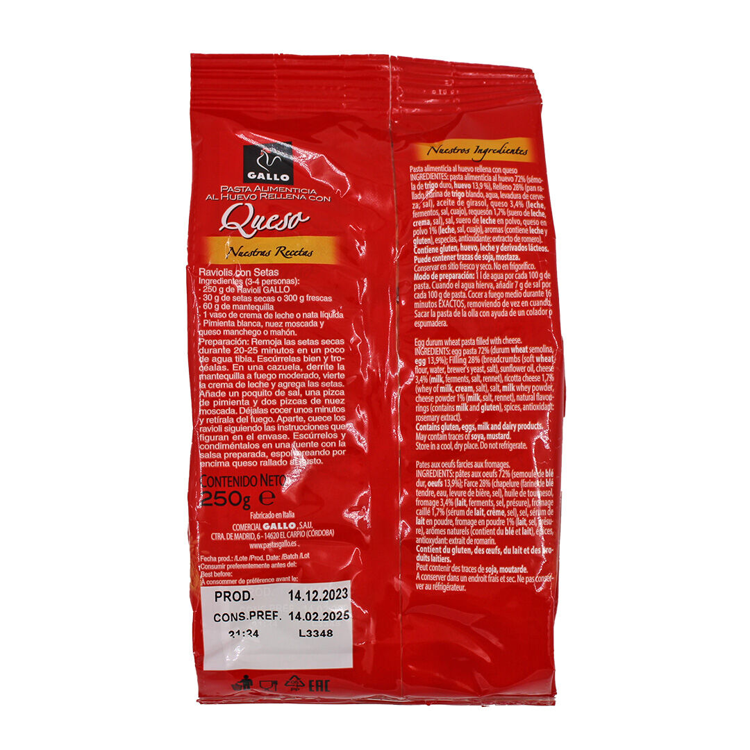 Gallo Ravioles Queso Gallo 250.0 Gr