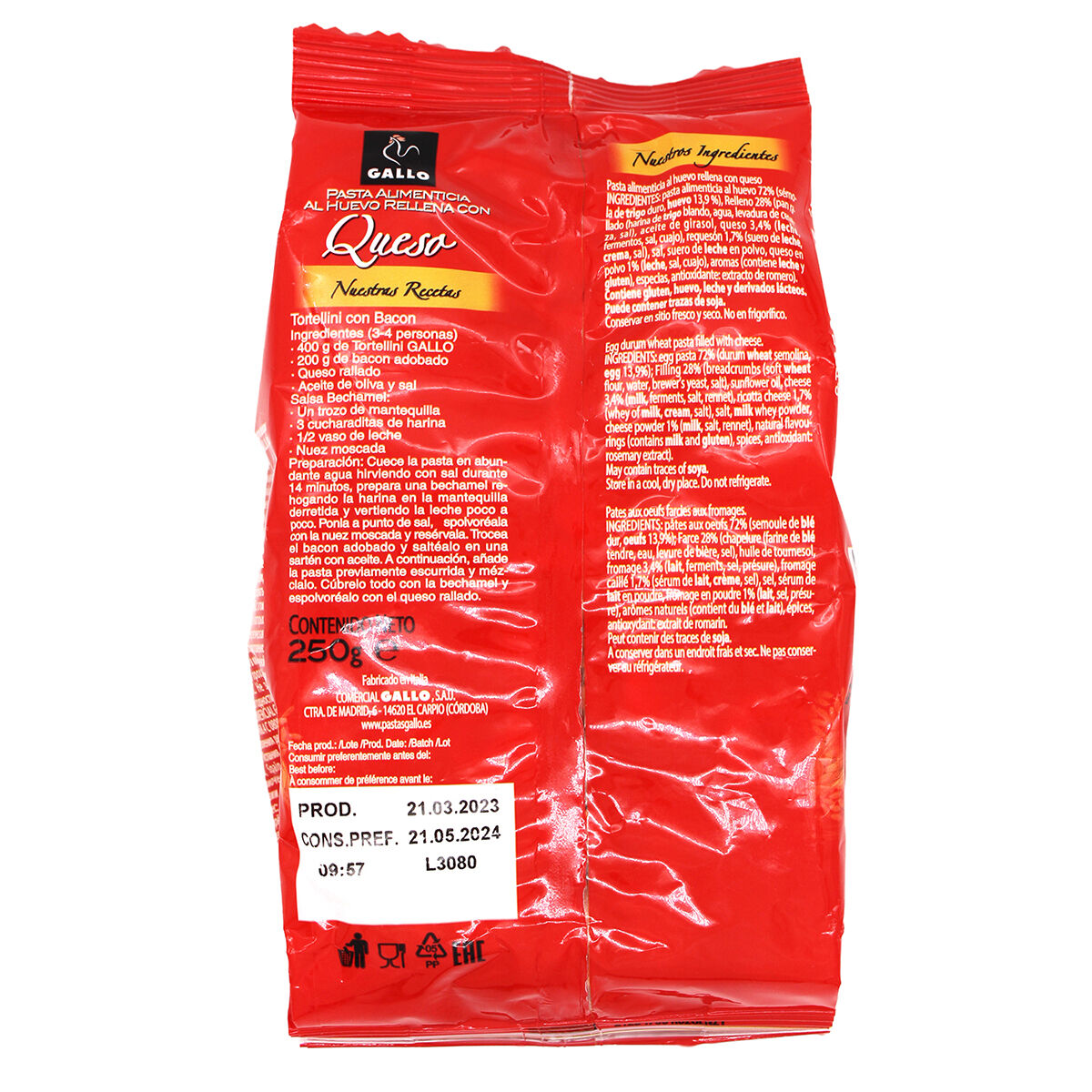Gallo Tortellini Queso Gallo 250.0 Gr