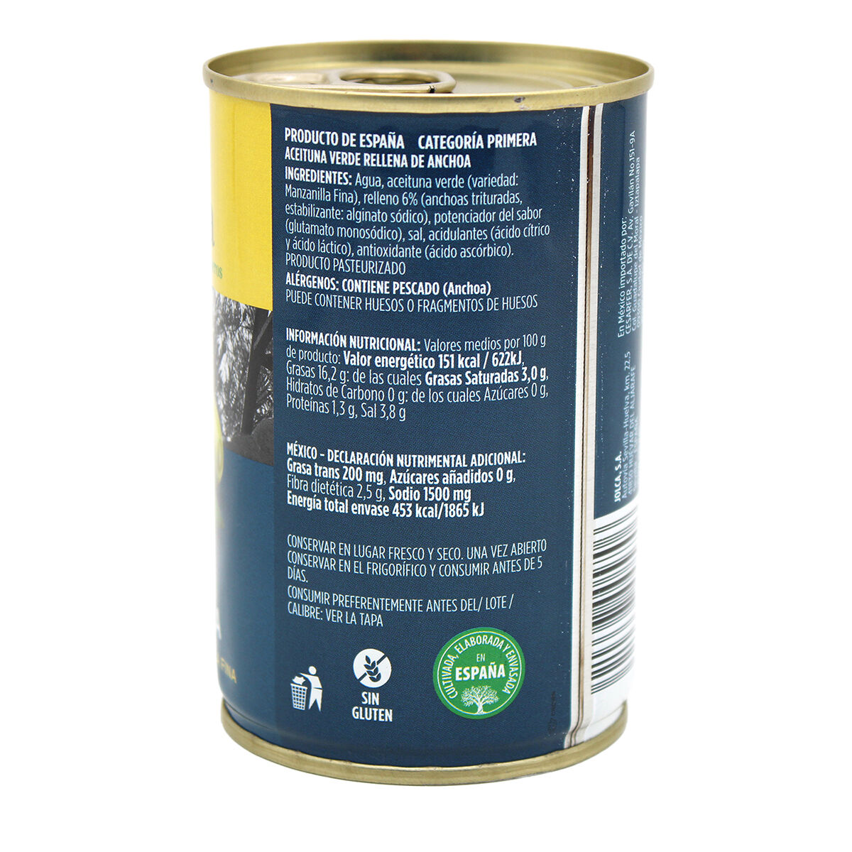 Aceituna Rell Anchoa Jolca 300.0 Gr