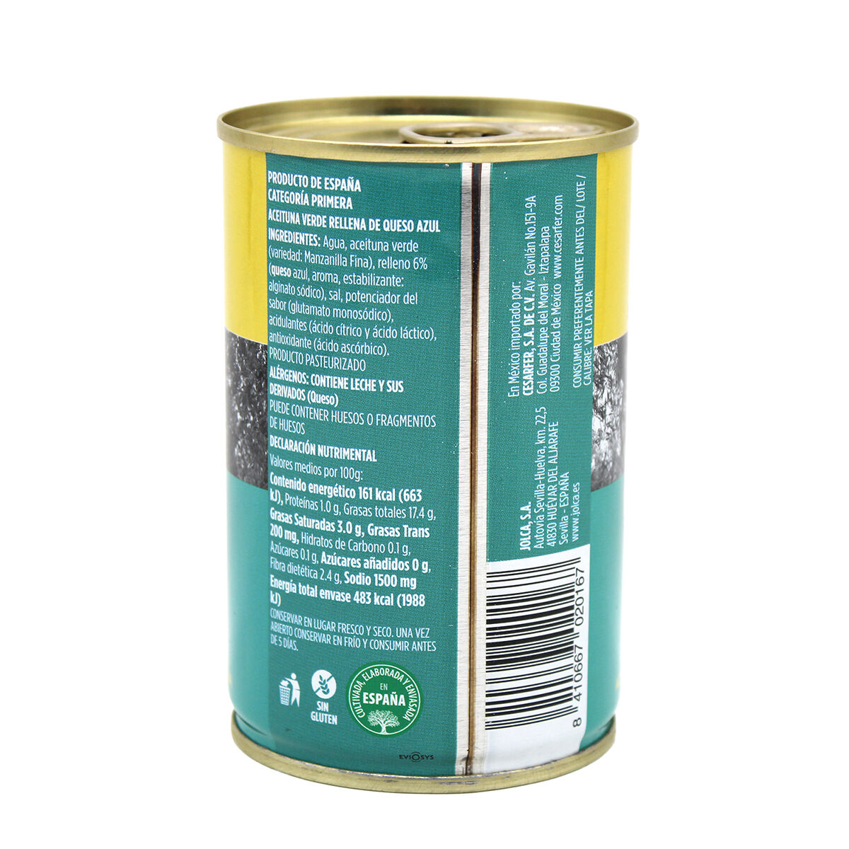 Aceituna Rell Queso Jolca 300.0 Gr
