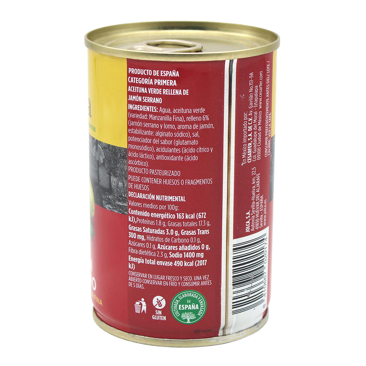 Aceituna Rell Jamon Jolca 300.0 Gr