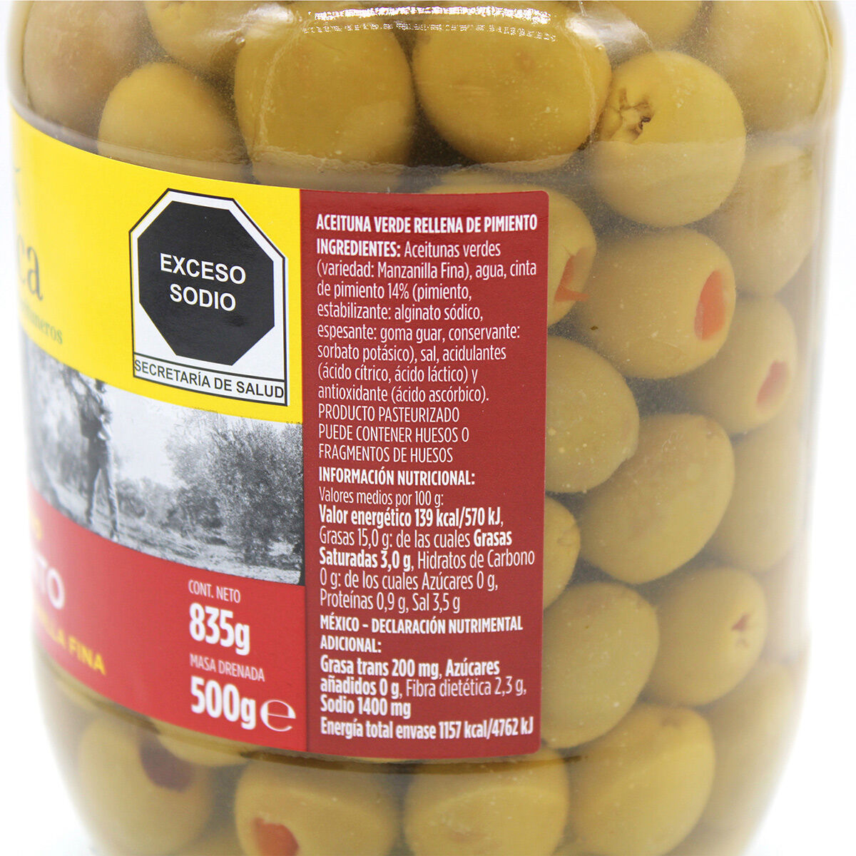 Aceituna Rell Pimiento Jolca 835.0 Gr