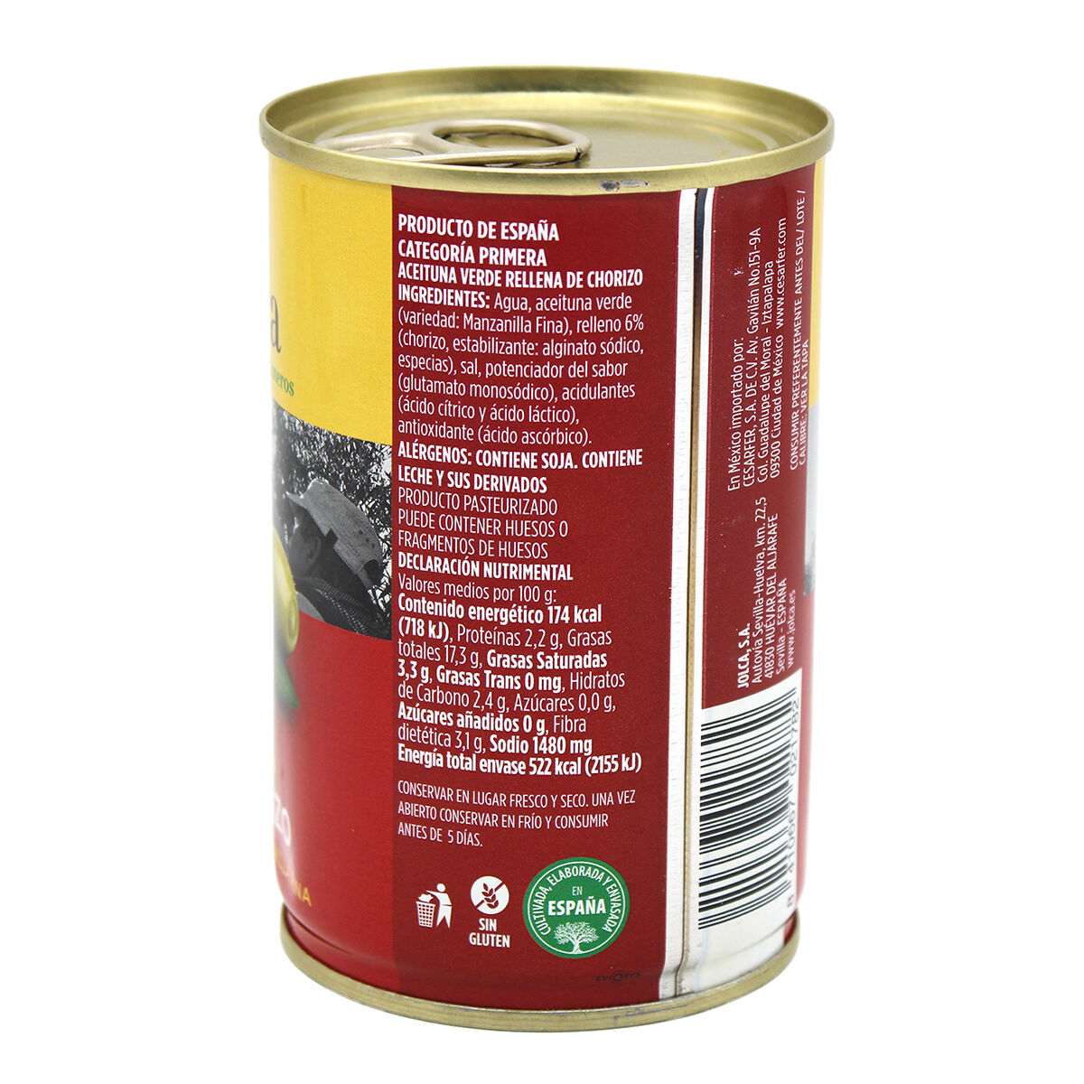 Aceituna Manzanillo Chorizo Jolca 300.0 Gr
