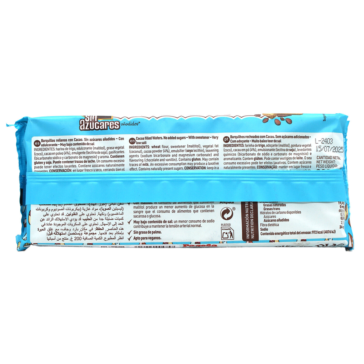 Barquillos Rell Cacao Diet Radisson 200.0 Gr