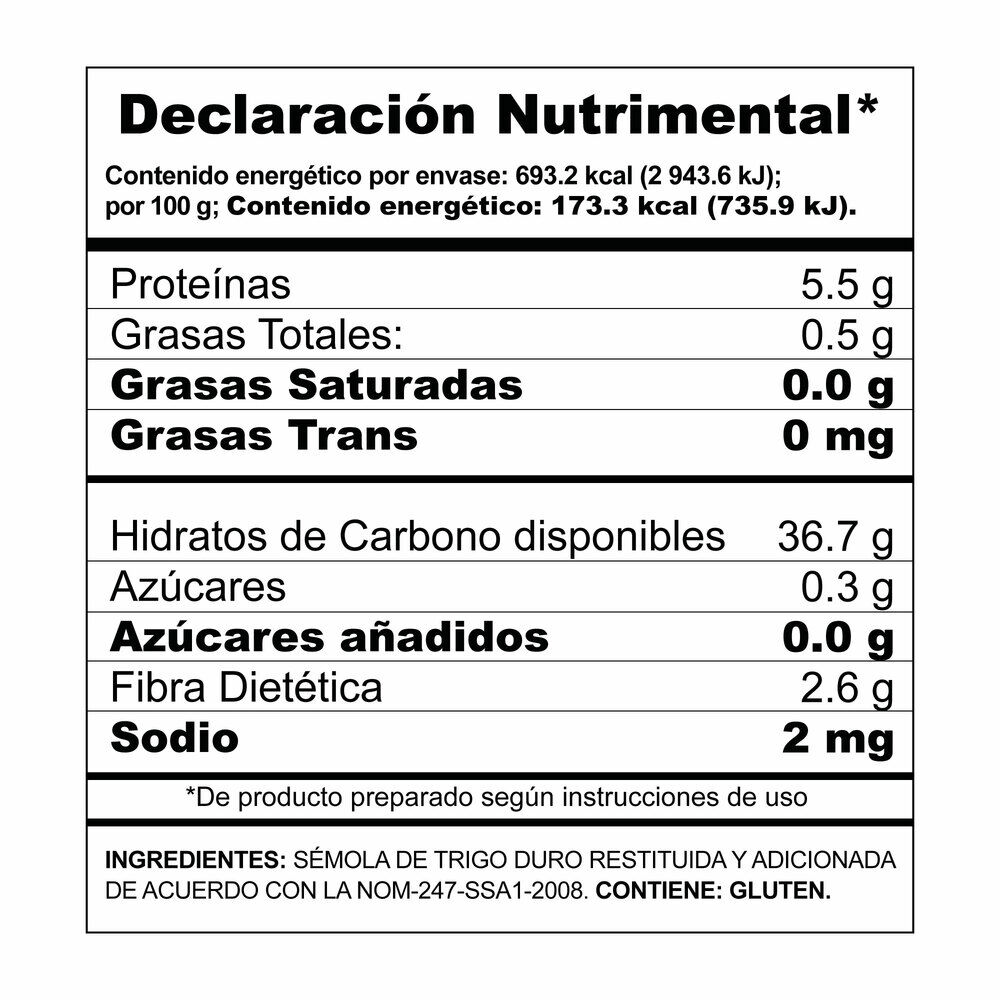 Pasta Fideo Mediano Yemina 200.0 Gr