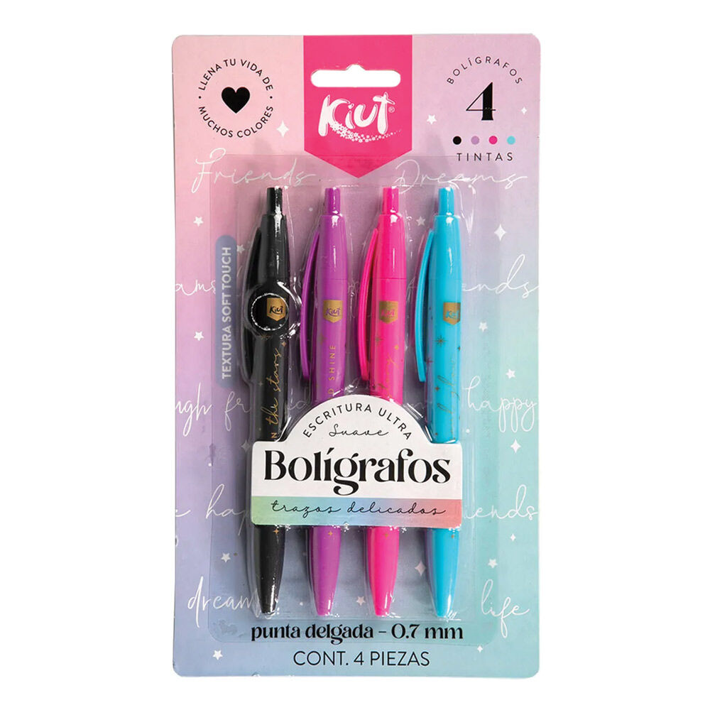 Boligrafos Blister Colores Kiut 1.0 Pza