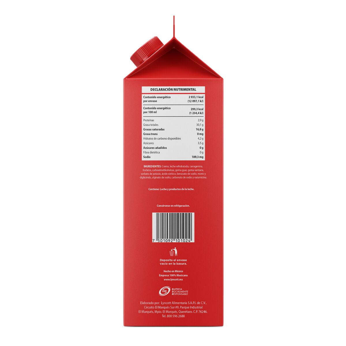 Crema Dulce Lyncott 980.0 Ml