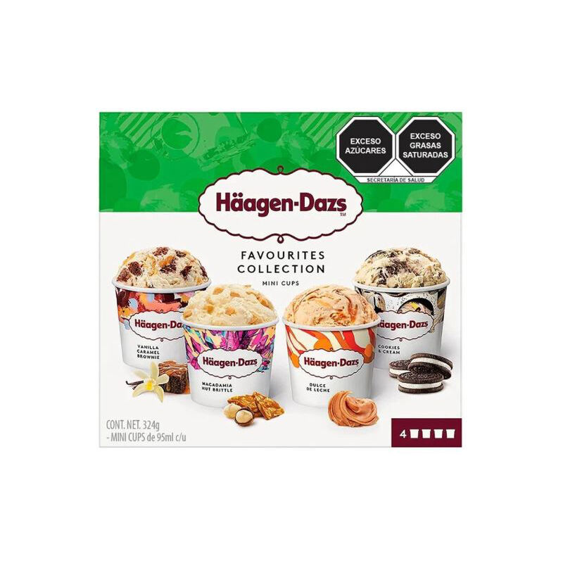 Helado Mini Cups Haagen Dazs 318.0 Gr