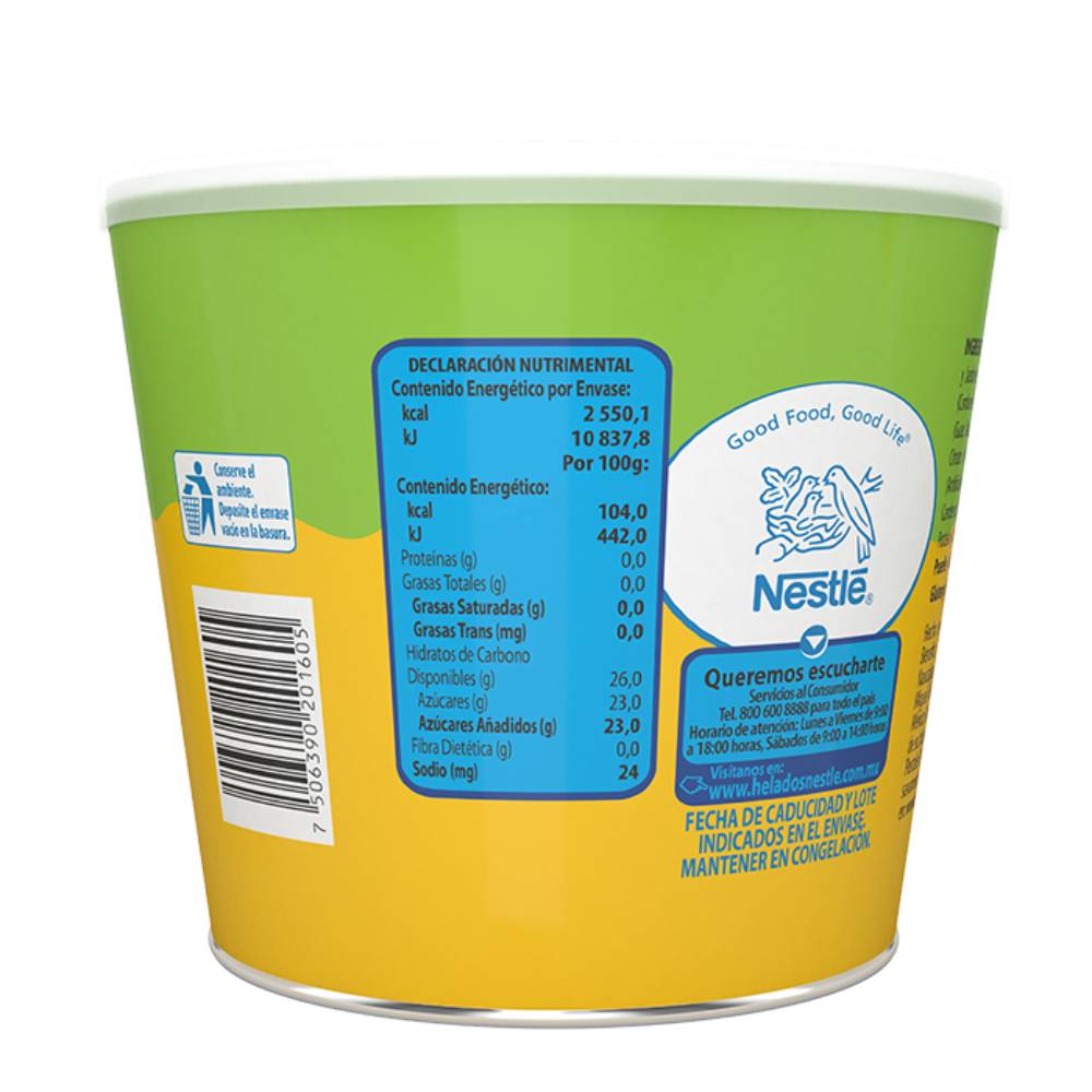 Cubeta Helado Limon Mango Nestle Duo 3.6 Lt