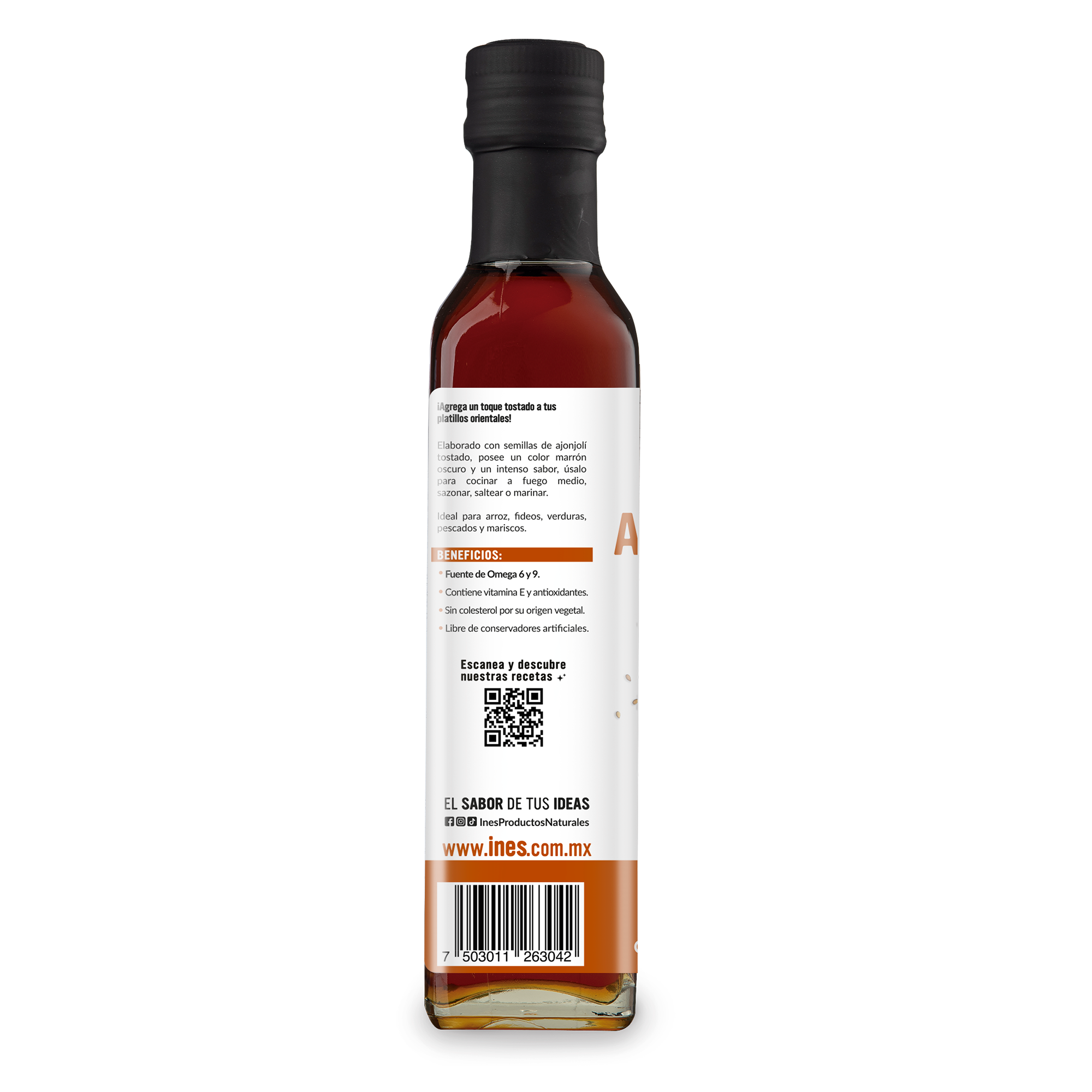 Aceite De Ajonjoli Tostado Ines 250.0 Ml