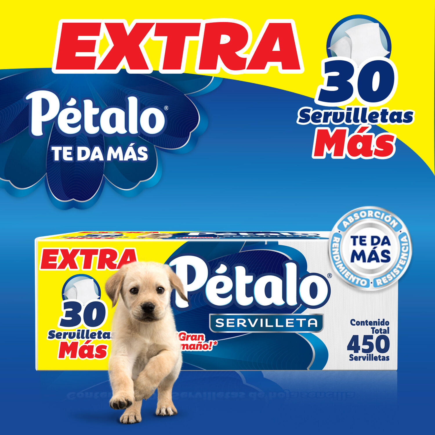 Servilleta Blanca Petalo 450.0 Pza